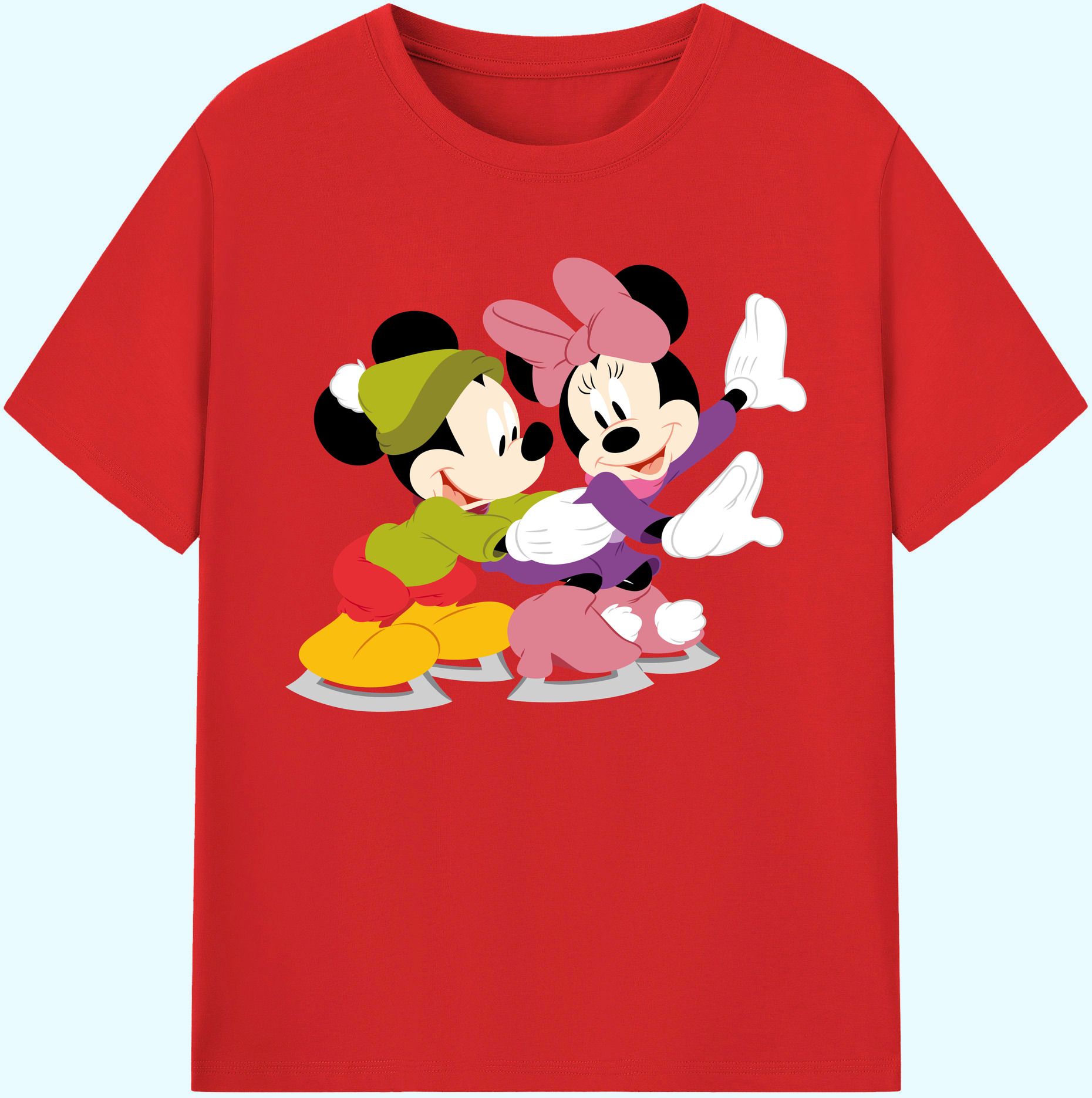 ミッキーマウス Mickey Mouse 綿100％ メンズ半袖Tシャツ｜肌触りやわらか＆通気性