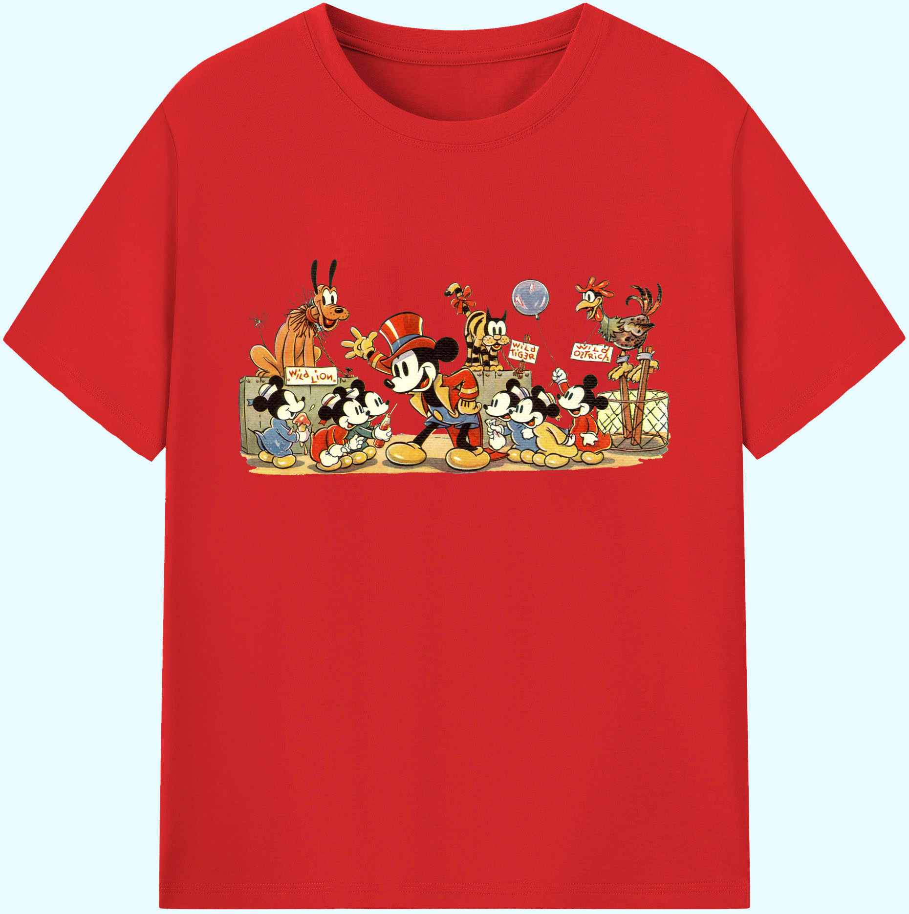 ミッキーマウス Mickey Mouse 綿100％ メンズ半袖Tシャツ｜肌触りやわらか＆通気性