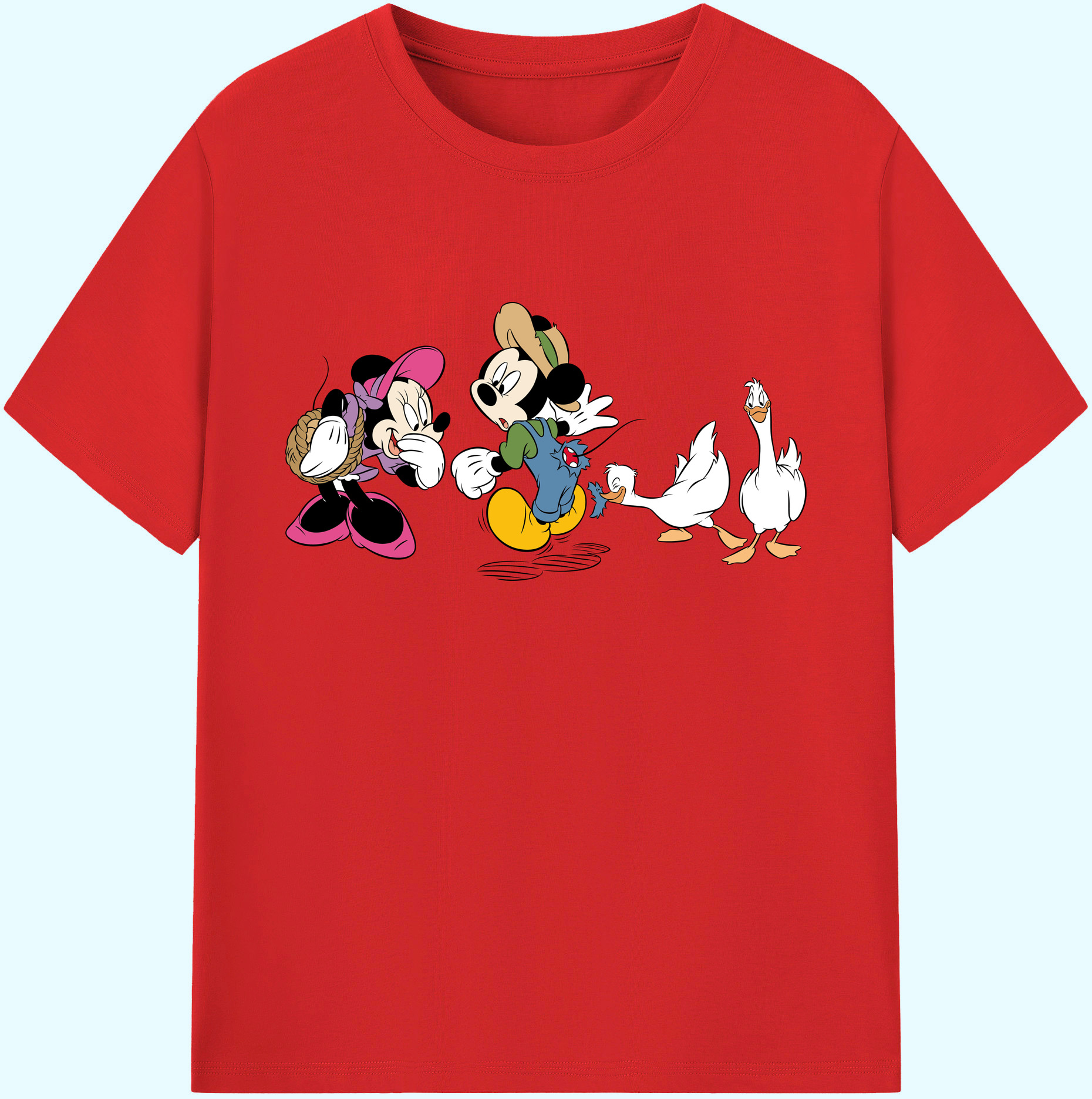 ミッキーマウス Mickey Mouse 綿100％ メンズ半袖Tシャツ｜肌触りやわらか＆通気性