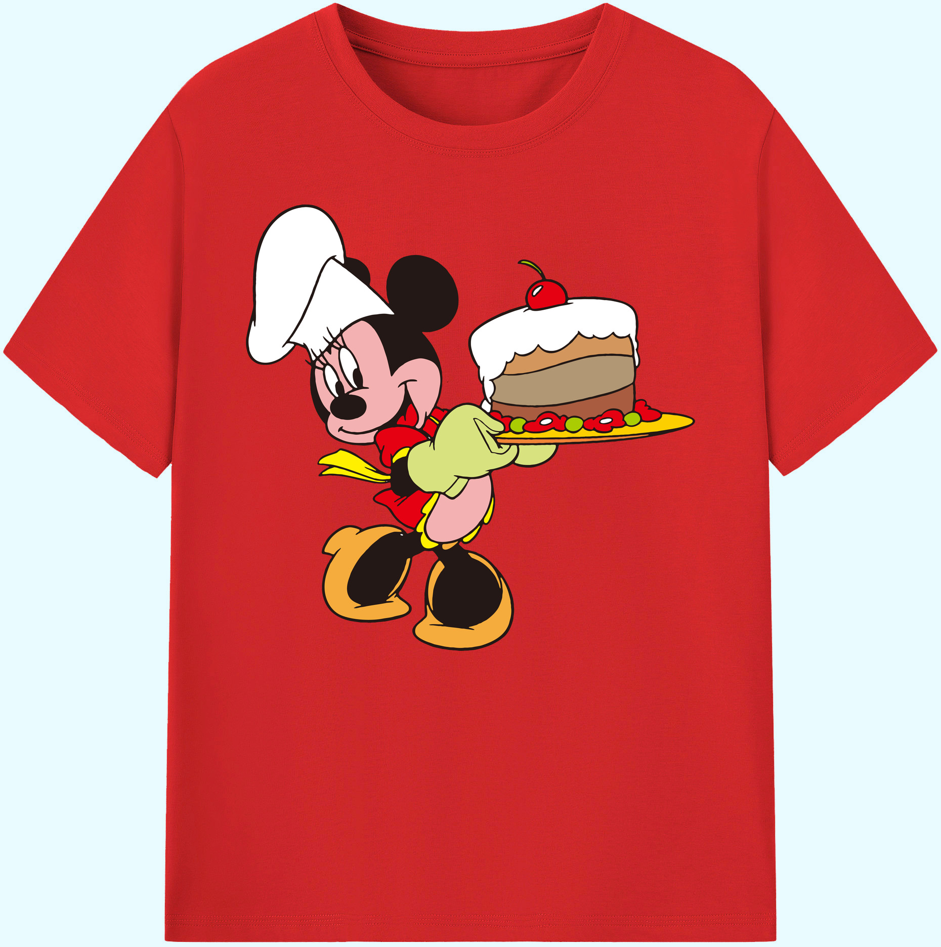 ミッキーマウス Mickey Mouse 綿100％ メンズ半袖Tシャツ｜肌触りやわらか＆通気性