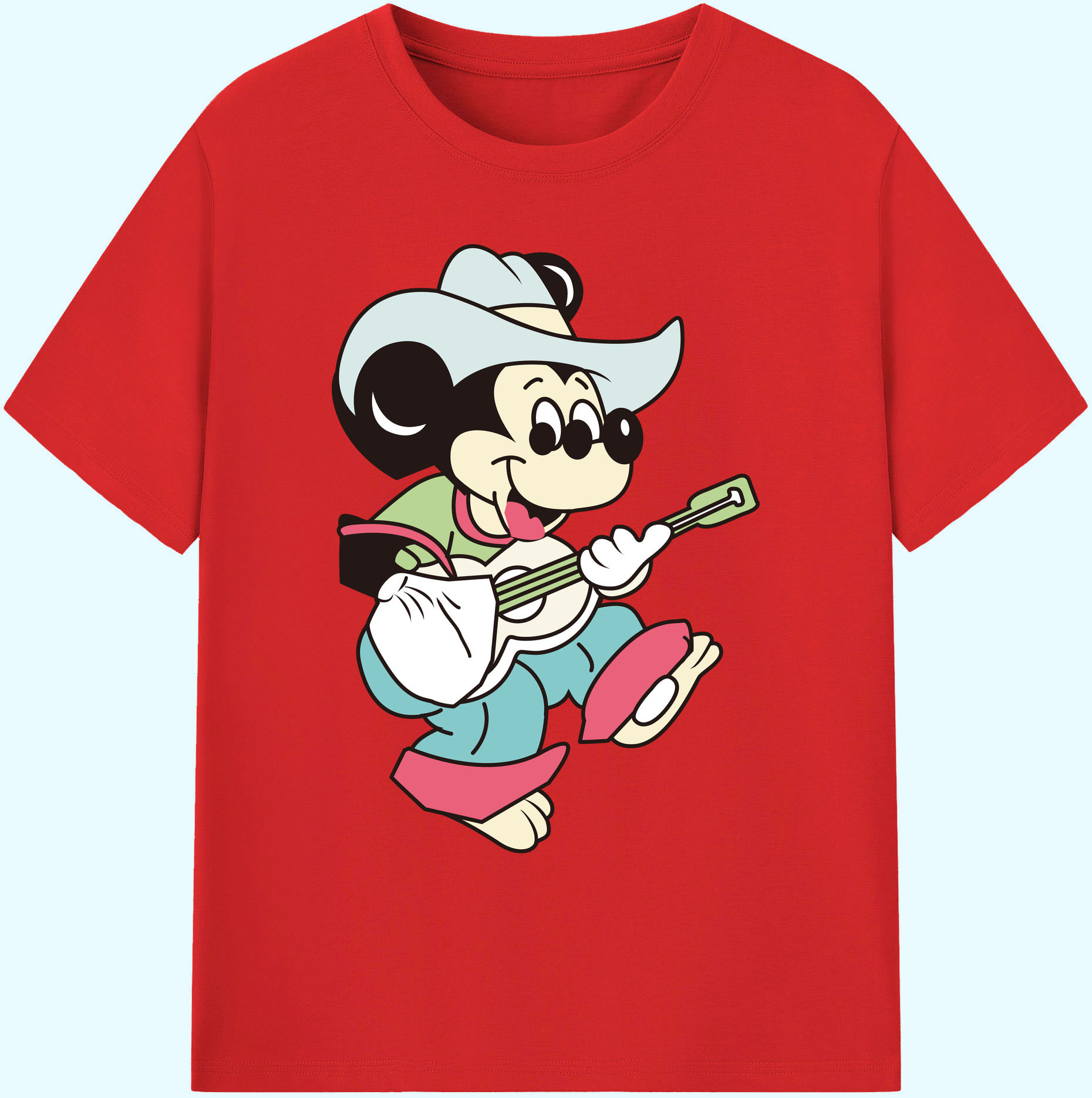 ミッキーマウス Mickey Mouse 綿100％ メンズ半袖Tシャツ｜肌触りやわらか＆通気性