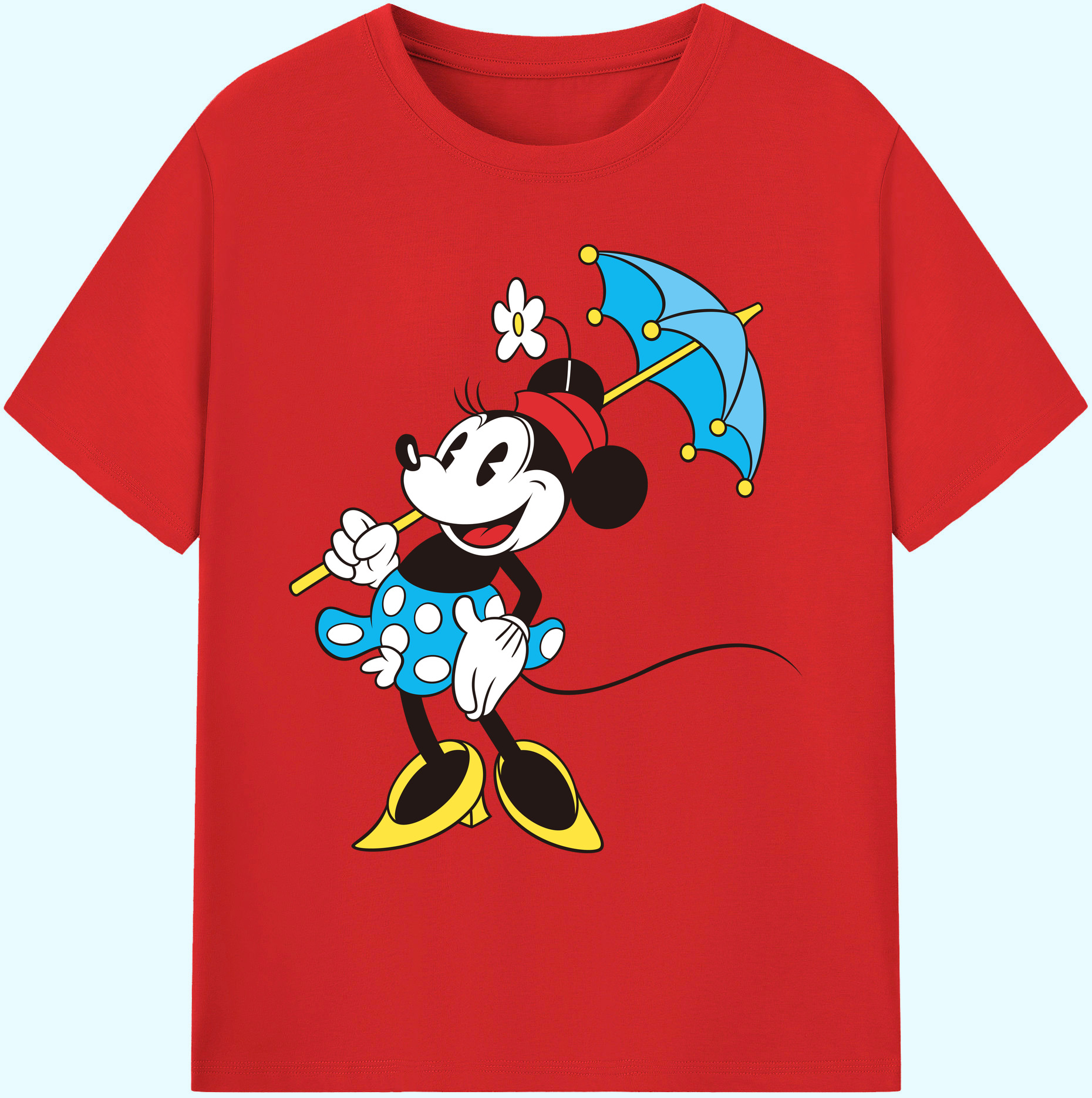ミッキーマウス Mickey Mouse 綿100％ メンズ半袖Tシャツ｜肌触りやわらか＆通気性
