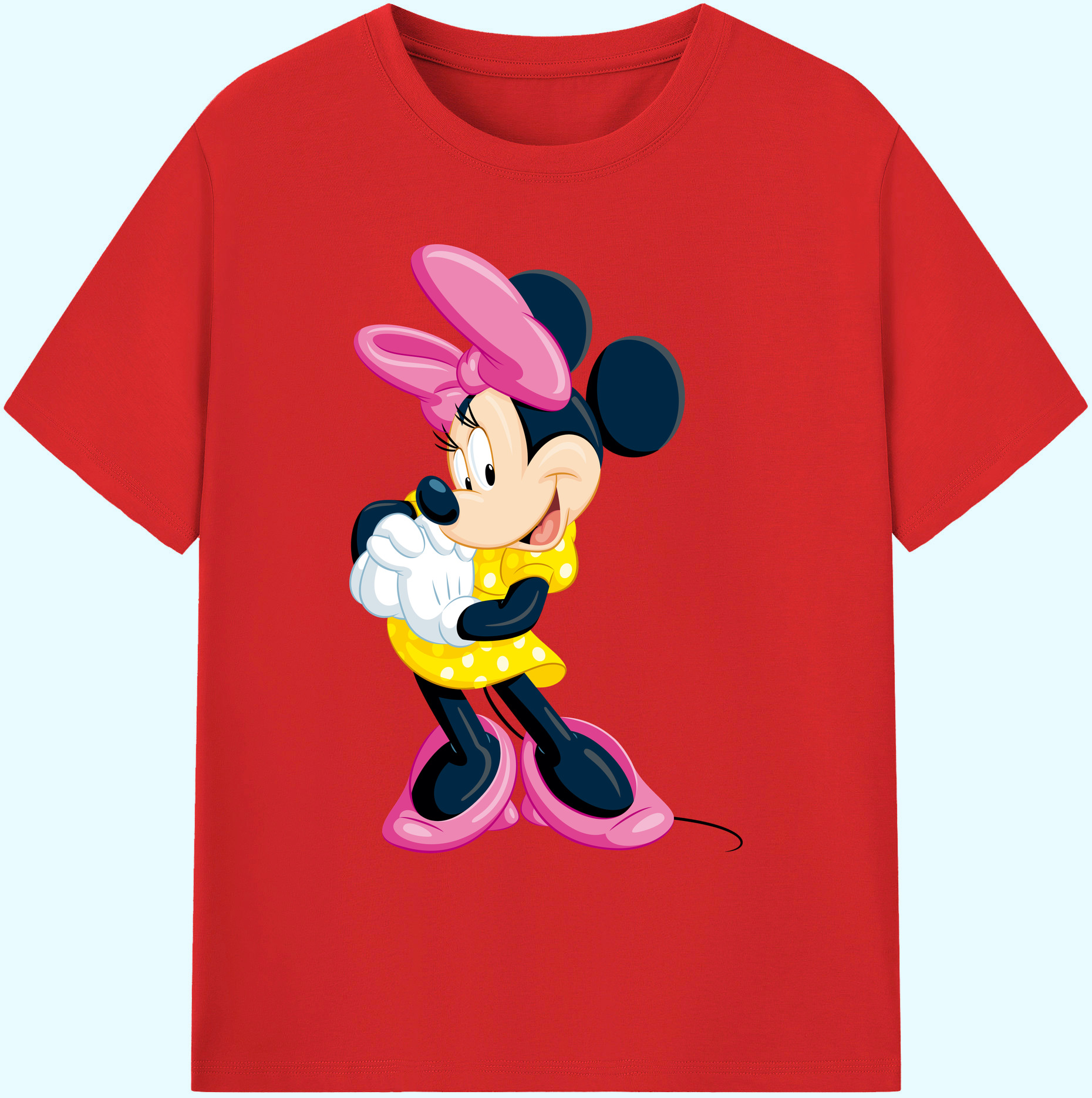 ミッキーマウス Mickey Mouse 綿100％ メンズ半袖Tシャツ｜肌触りやわらか＆通気性