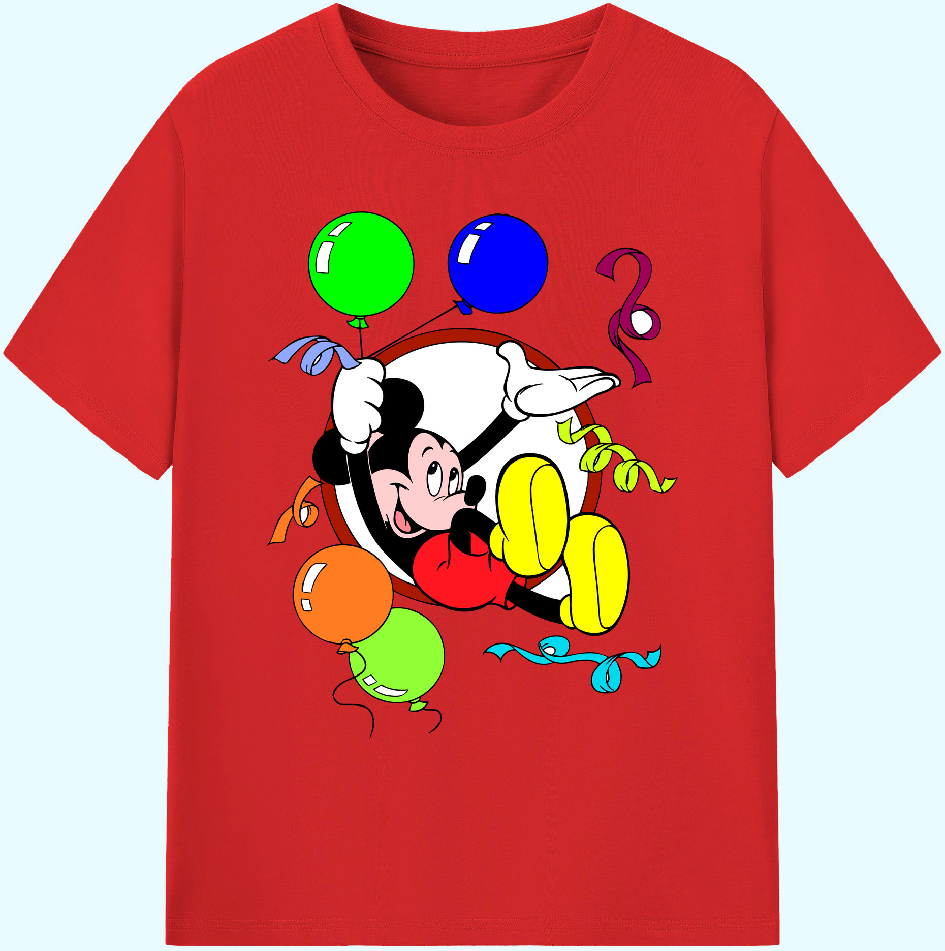 ミッキーマウス Mickey Mouse 綿100％ メンズ半袖Tシャツ｜肌触りやわらか＆通気性