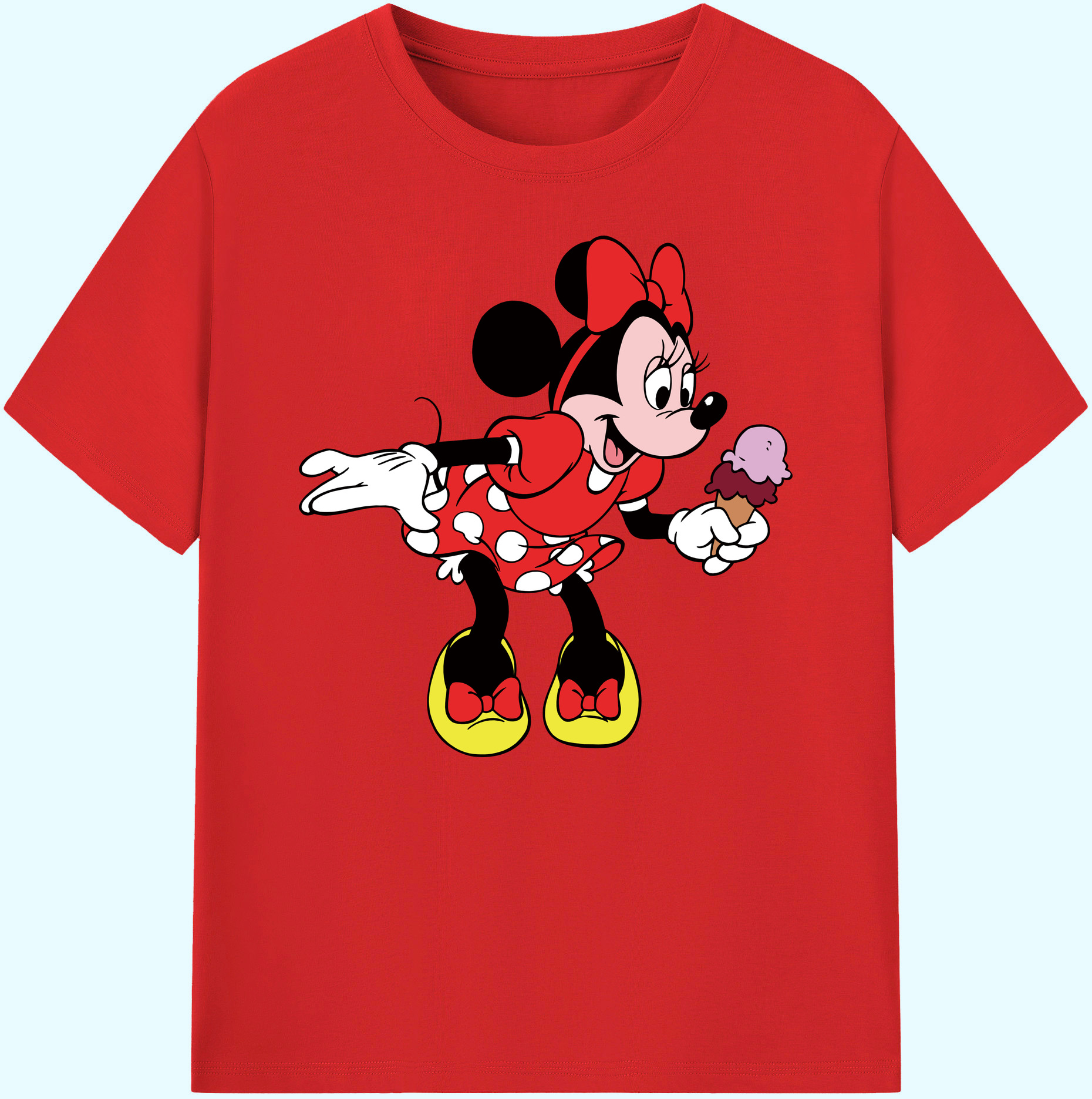 ミッキーマウス Mickey Mouse 綿100％ メンズ半袖Tシャツ｜肌触りやわらか＆通気性