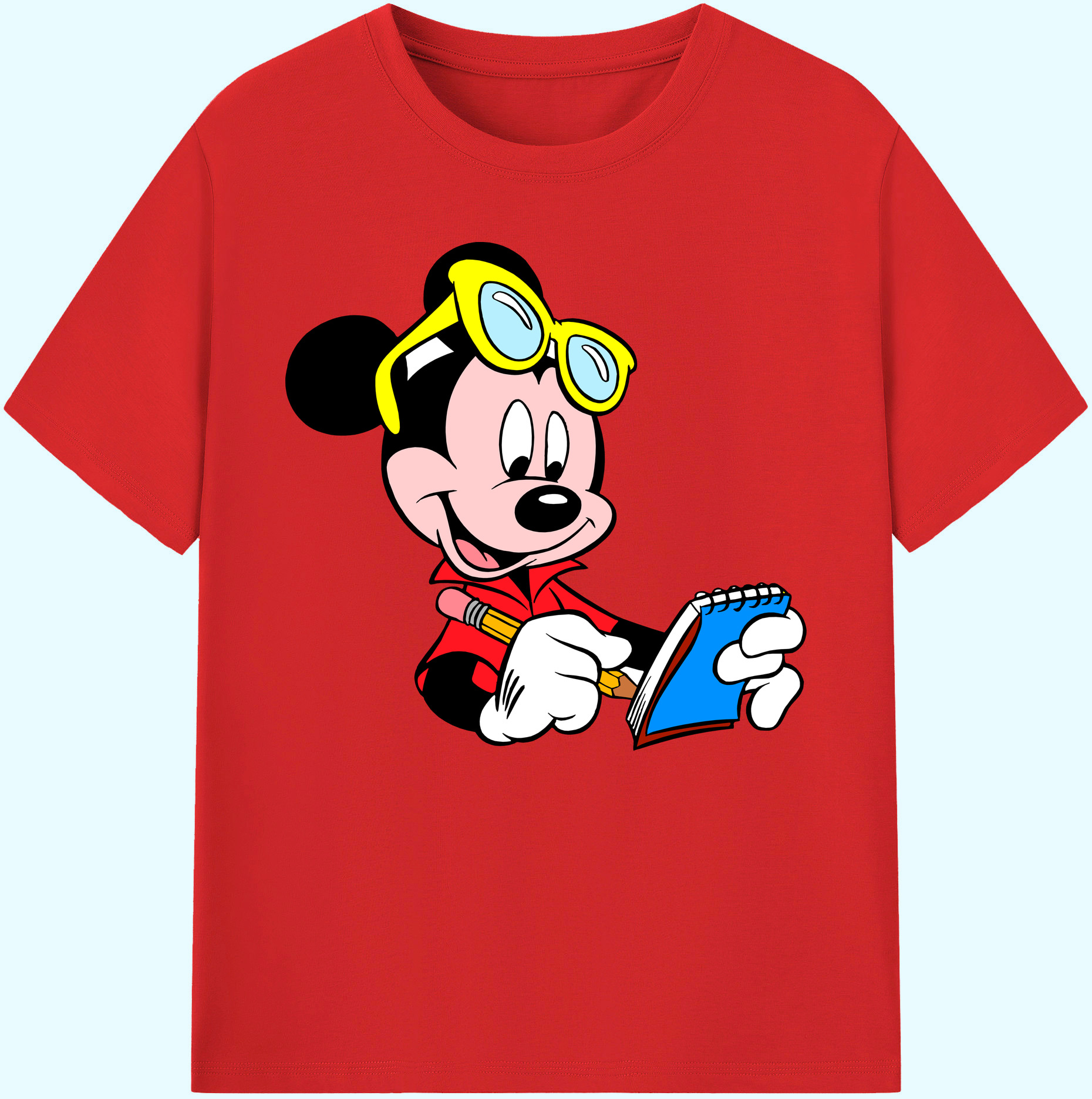 ミッキーマウス Mickey Mouse 綿100％ メンズ半袖Tシャツ｜肌触りやわらか＆通気性