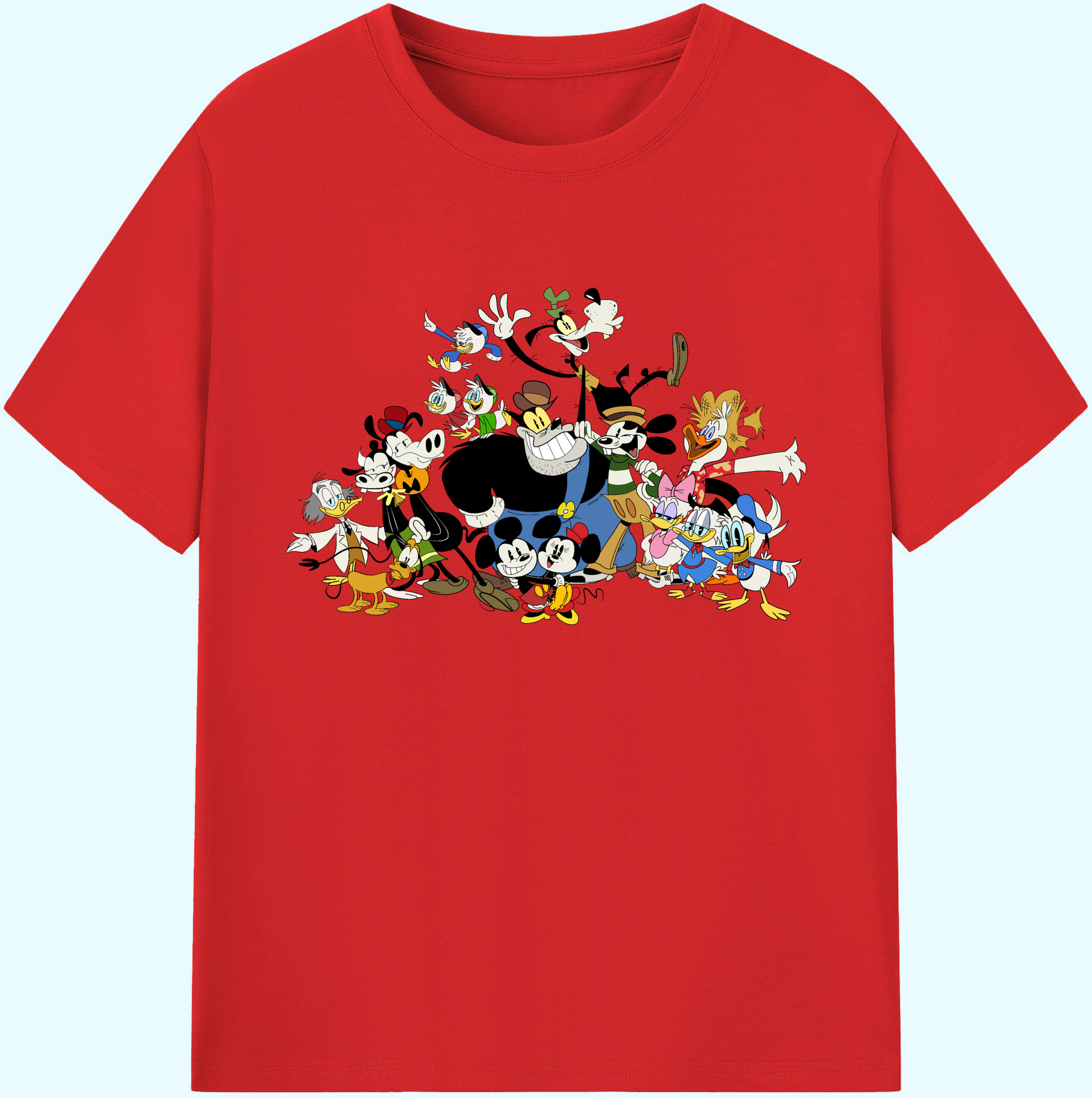 ミッキーマウス Mickey Mouse 綿100％ メンズ半袖Tシャツ｜肌触りやわらか＆通気性