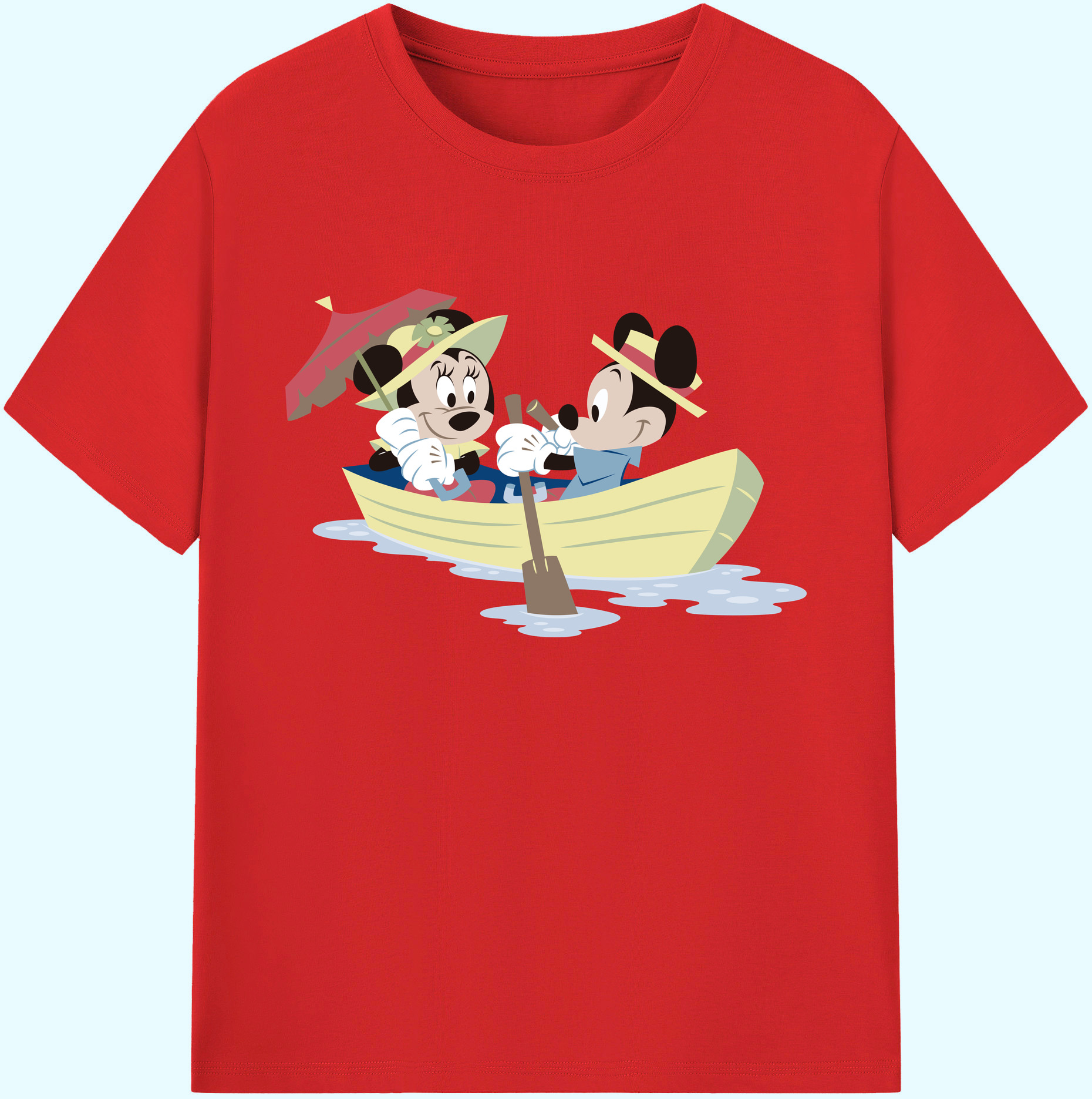 ミッキーマウス Mickey Mouse 綿100％ メンズ半袖Tシャツ｜肌触りやわらか＆通気性