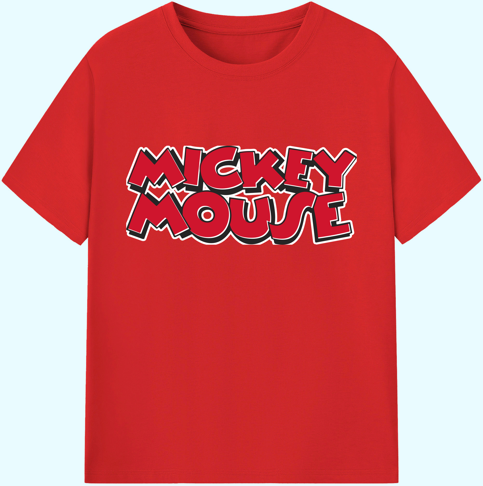 ミッキーマウス Mickey Mouse 綿100％ メンズ半袖Tシャツ｜肌触りやわらか＆通気性