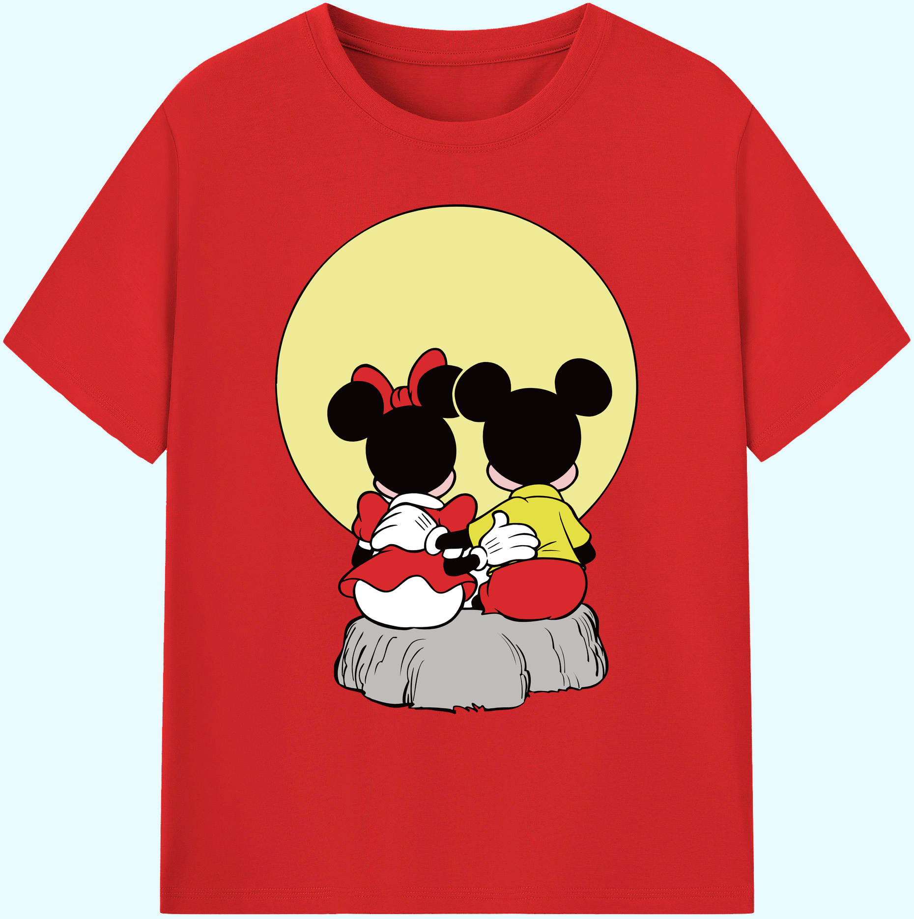 ミッキーマウス Mickey Mouse 綿100％ メンズ半袖Tシャツ｜肌触りやわらか＆通気性