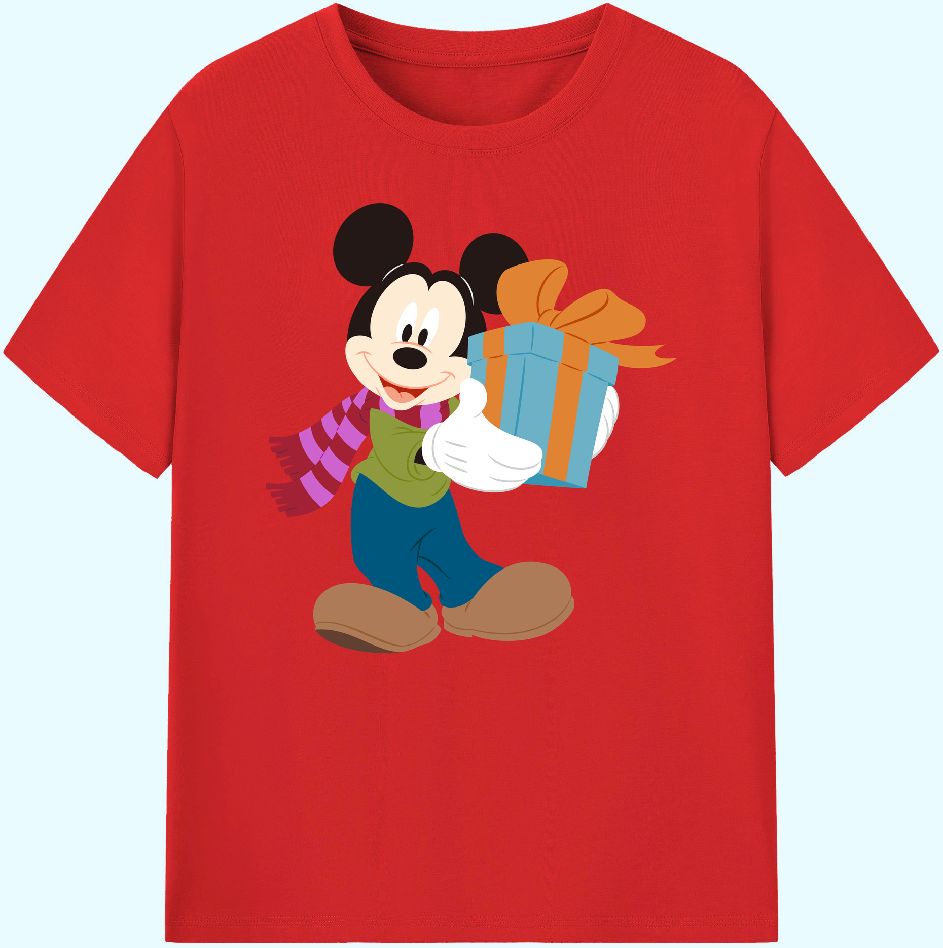 ミッキーマウス Mickey Mouse 綿100％ メンズ半袖Tシャツ｜肌触りやわらか＆通気性