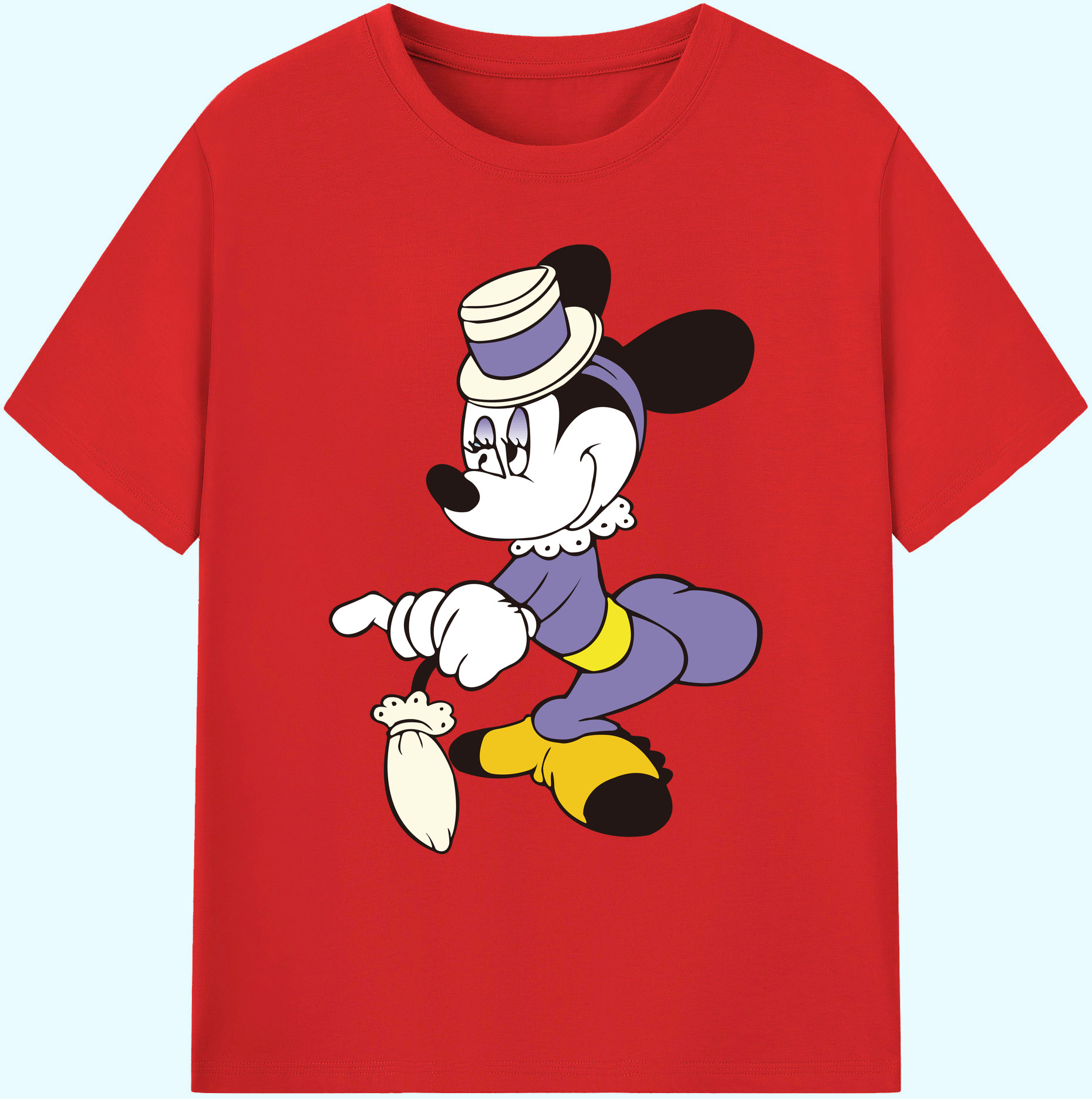 ミッキーマウス Mickey Mouse 綿100％ メンズ半袖Tシャツ｜肌触りやわらか＆通気性