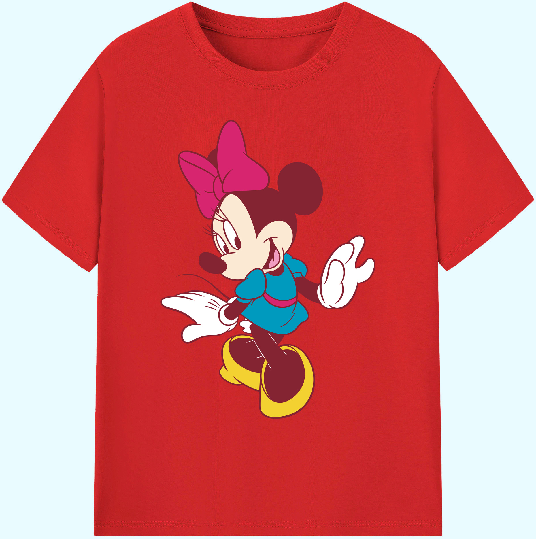 ミッキーマウス Mickey Mouse 綿100％ メンズ半袖Tシャツ｜肌触りやわらか＆通気性