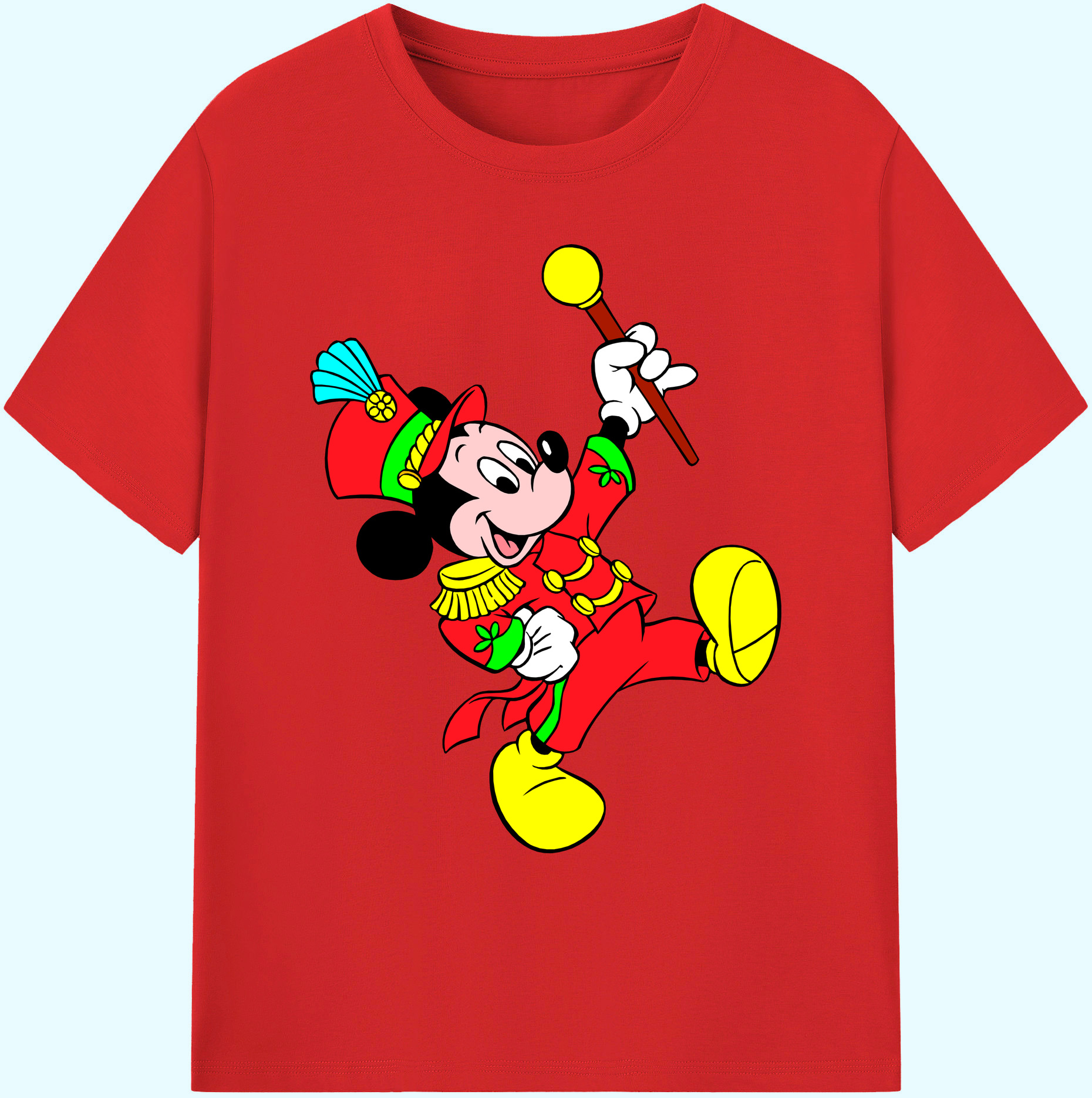 ミッキーマウス Mickey Mouse 綿100％ メンズ半袖Tシャツ｜肌触りやわらか＆通気性