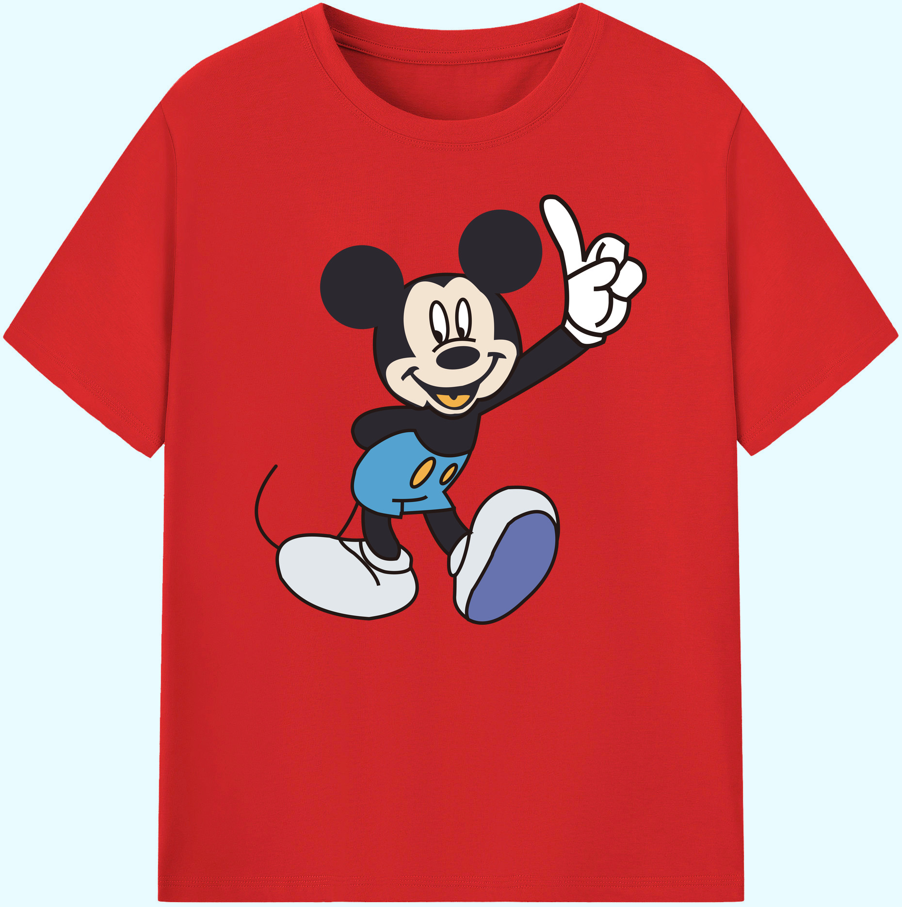 ミッキーマウス Mickey Mouse 綿100％ メンズ半袖Tシャツ｜肌触りやわらか＆通気性