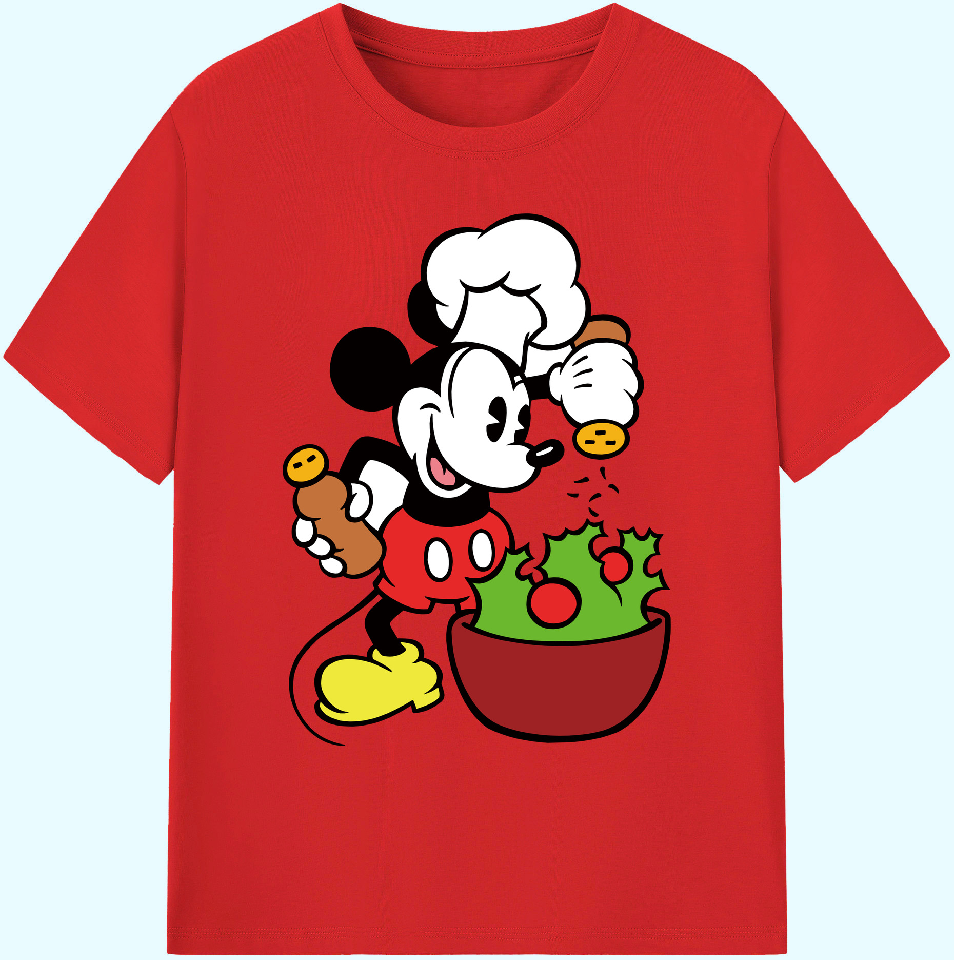 ミッキーマウス Mickey Mouse 綿100％ メンズ半袖Tシャツ｜肌触りやわらか＆通気性