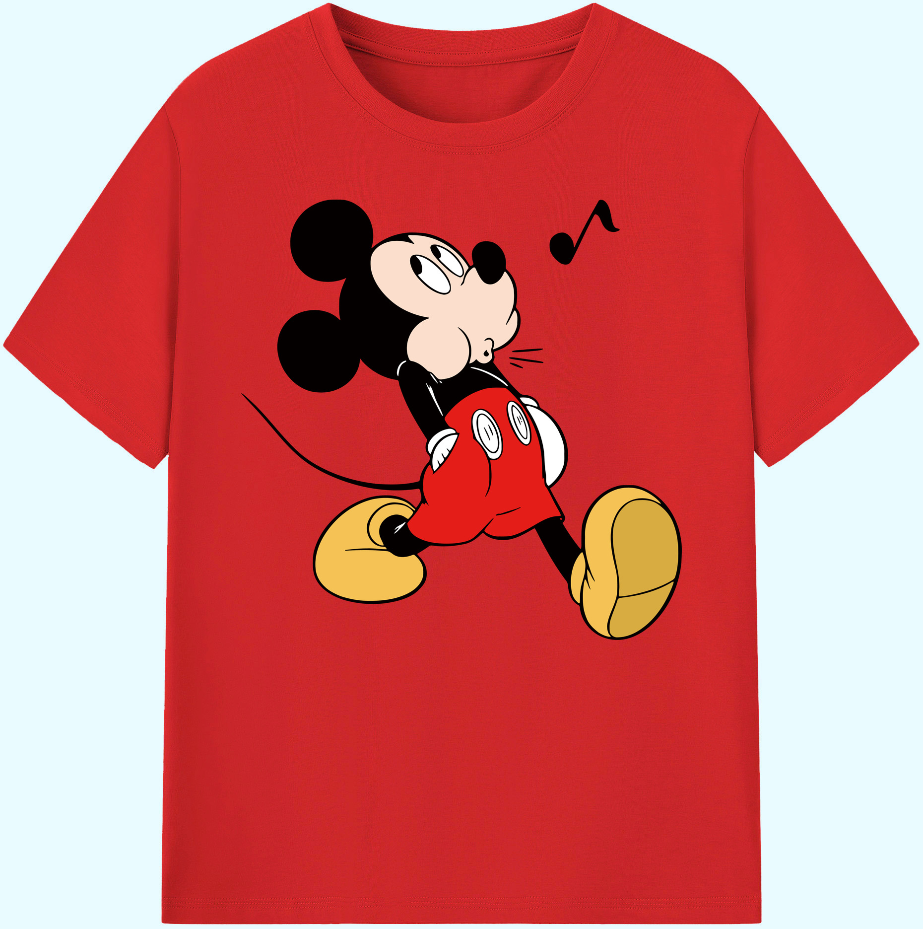 ミッキーマウス Mickey Mouse 綿100％ メンズ半袖Tシャツ｜肌触りやわらか＆通気性