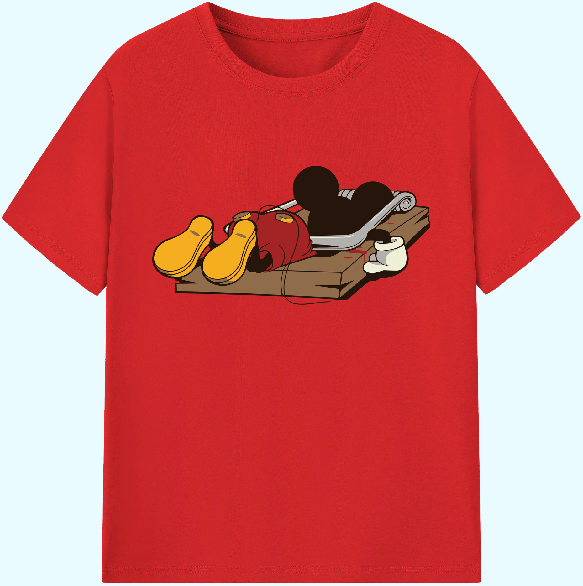 ミッキーマウス Mickey Mouse 綿100％ メンズ半袖Tシャツ｜肌触りやわらか＆通気性