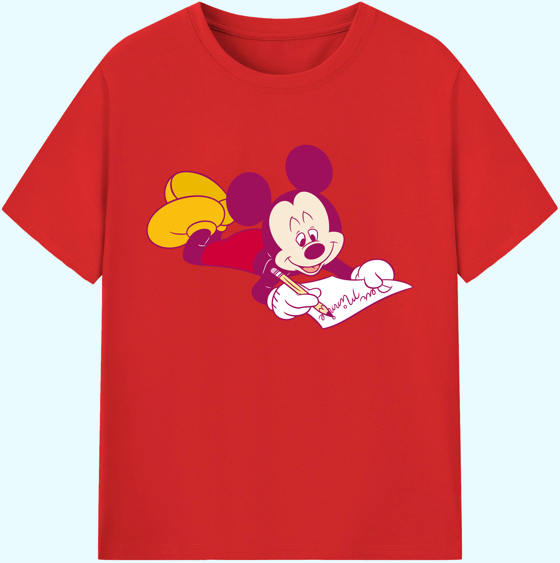 ミッキーマウス Mickey Mouse 綿100％ メンズ半袖Tシャツ｜肌触りやわらか＆通気性