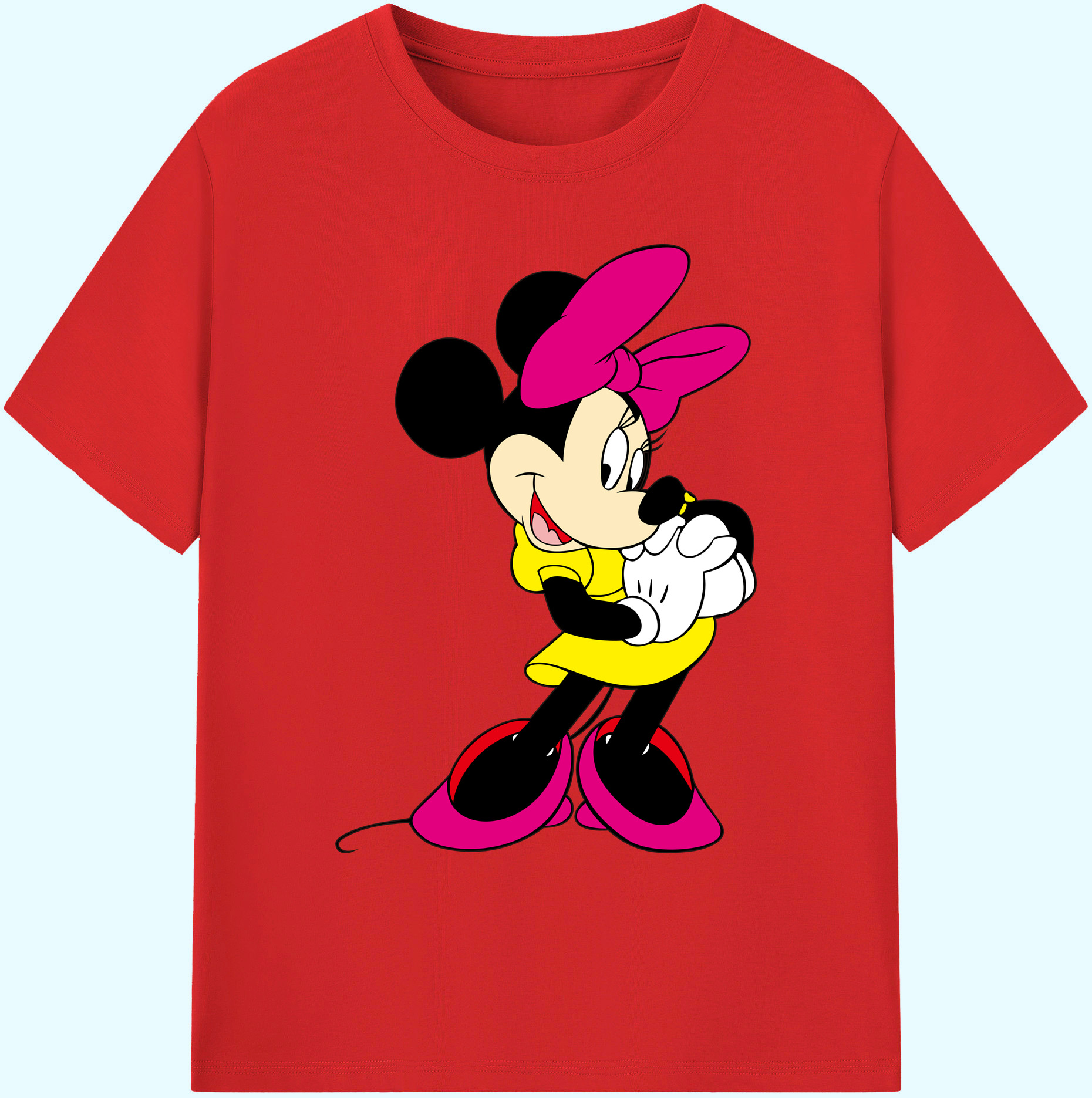 ミッキーマウス Mickey Mouse 綿100％ メンズ半袖Tシャツ｜肌触りやわらか＆通気性