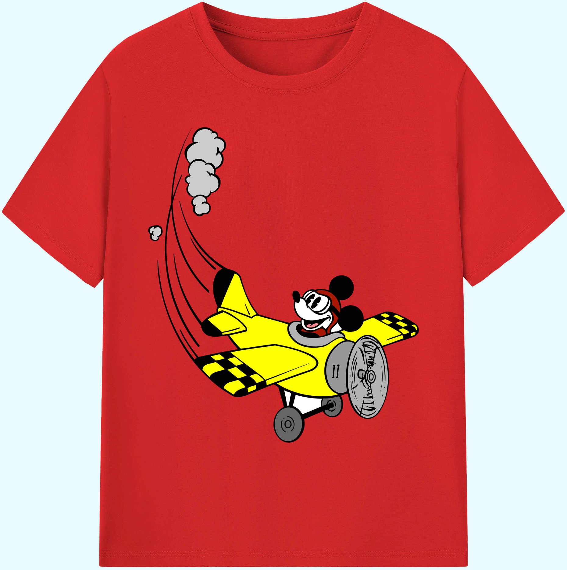ミッキーマウス Mickey Mouse 綿100％ メンズ半袖Tシャツ｜肌触りやわらか＆通気性