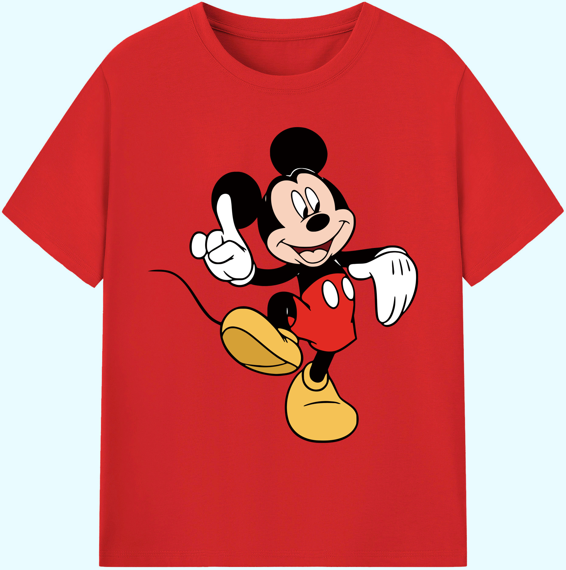 ミッキーマウス Mickey Mouse 綿100％ メンズ半袖Tシャツ｜肌触りやわらか＆通気性
