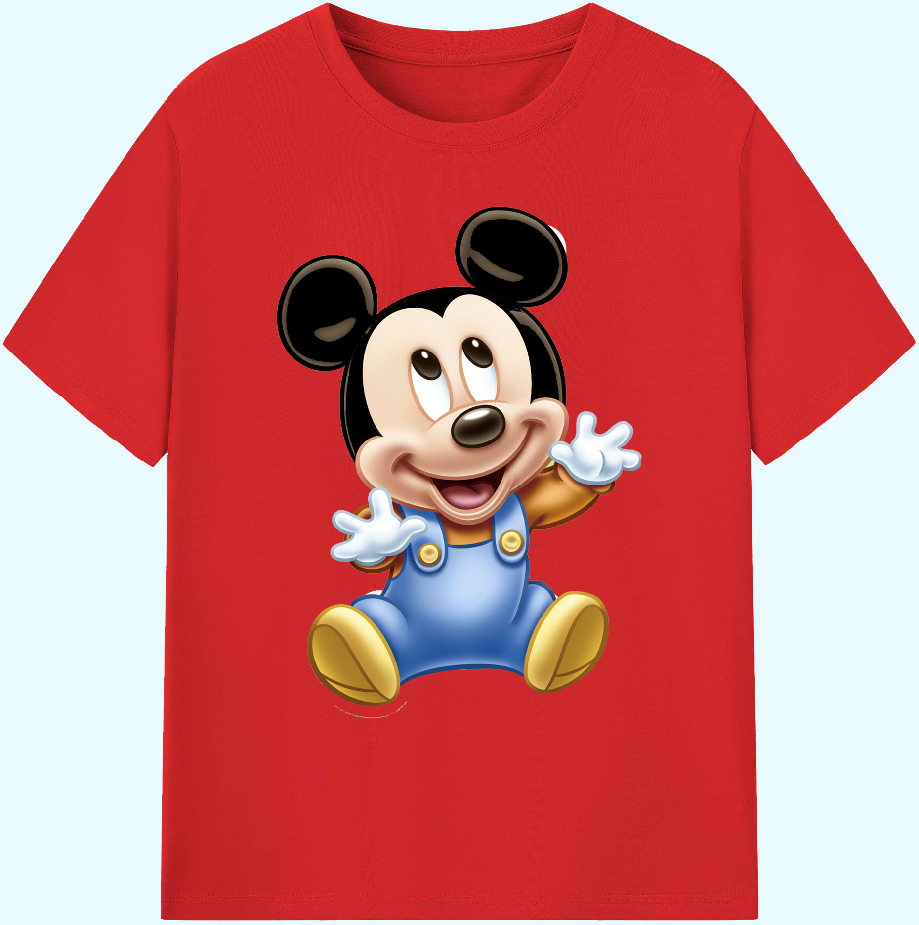 ミッキーマウス Mickey Mouse 綿100％ メンズ半袖Tシャツ｜肌触りやわらか＆通気性