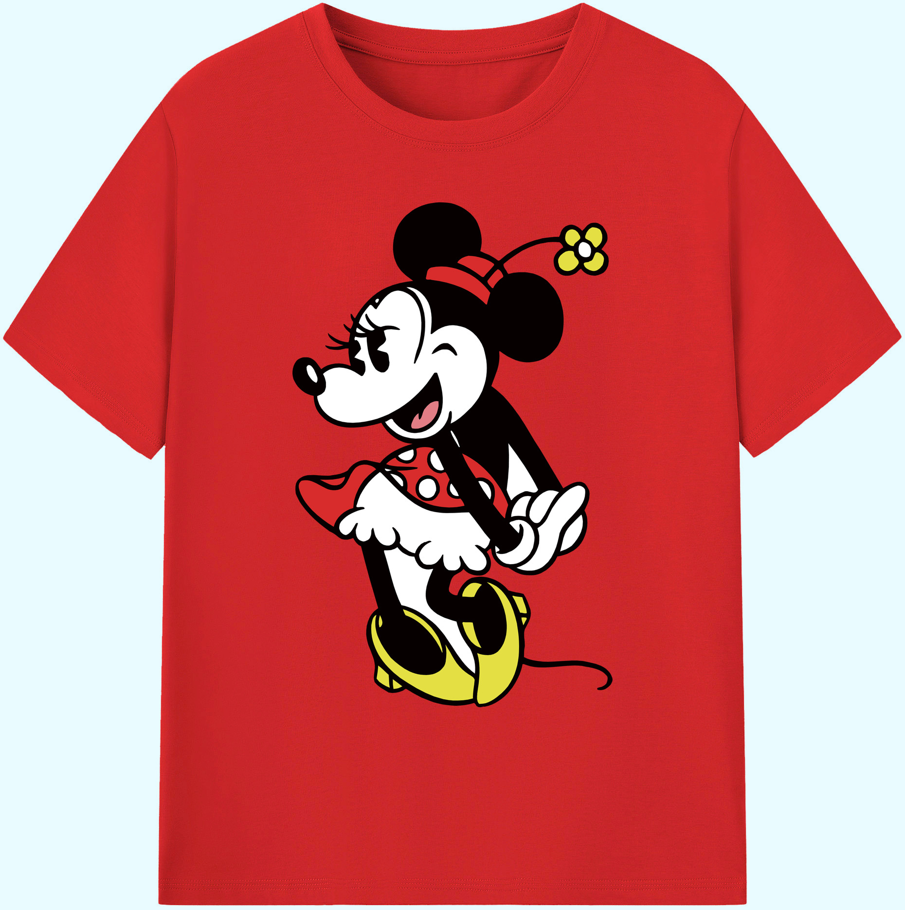 ミッキーマウス Mickey Mouse 綿100％ メンズ半袖Tシャツ｜肌触りやわらか＆通気性