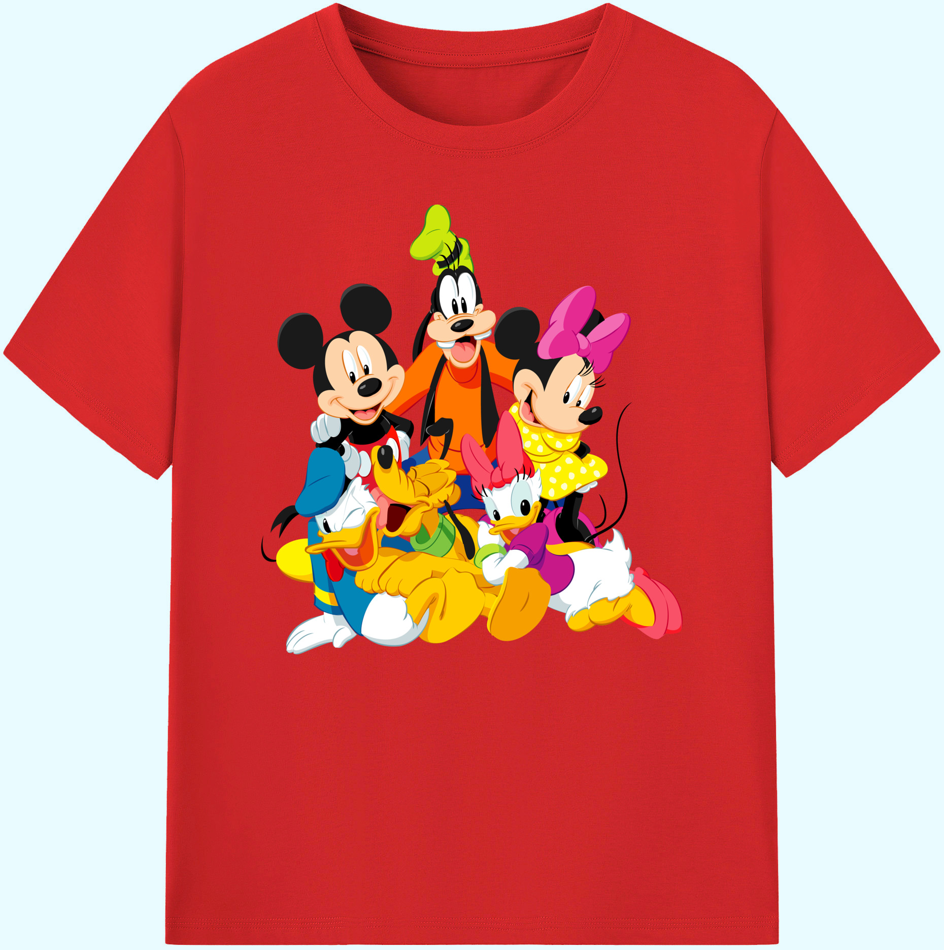 ミッキーマウス Mickey Mouse 綿100％ メンズ半袖Tシャツ｜肌触りやわらか＆通気性