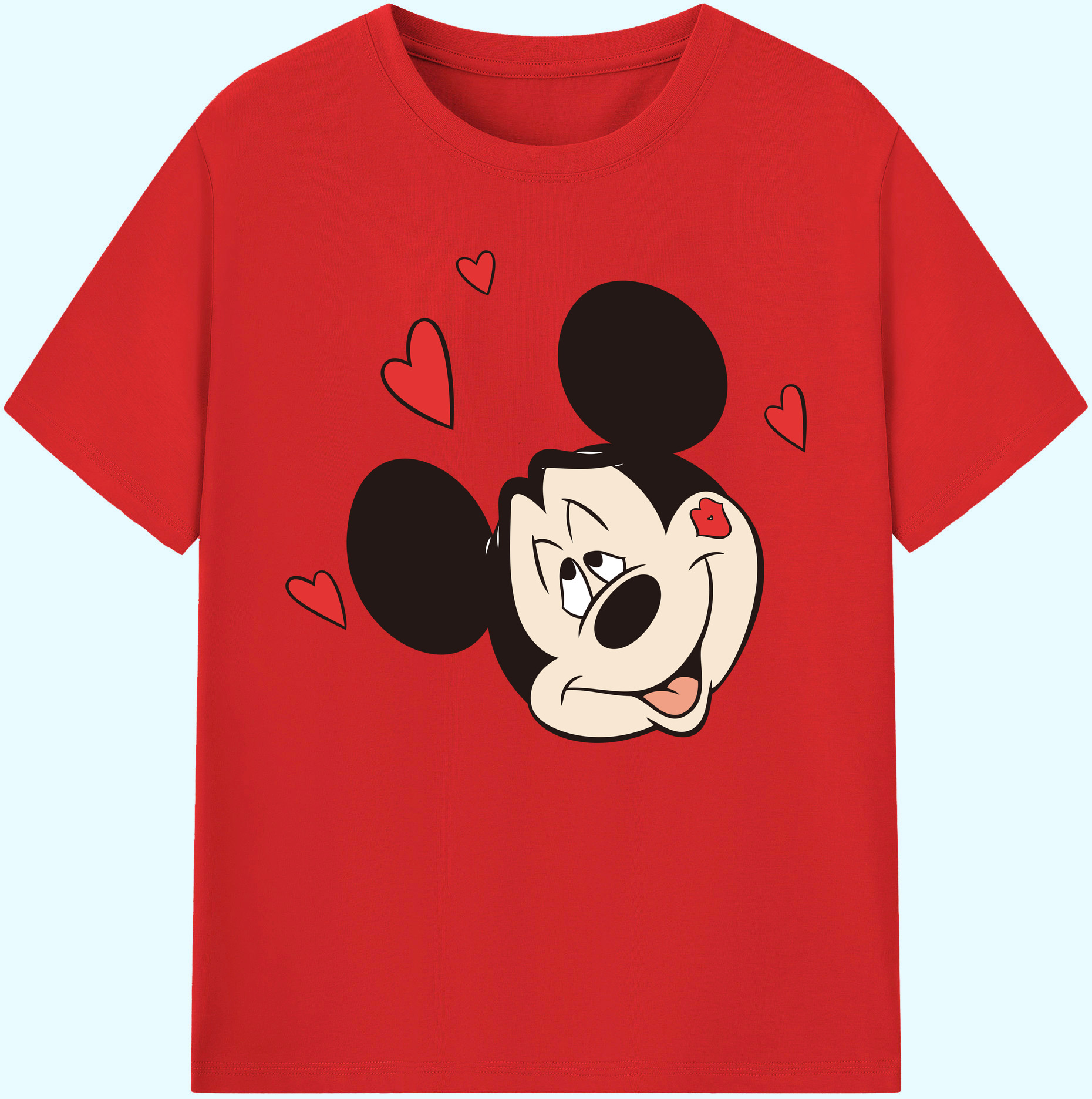 ミッキーマウス Mickey Mouse 綿100％ メンズ半袖Tシャツ｜肌触りやわらか＆通気性