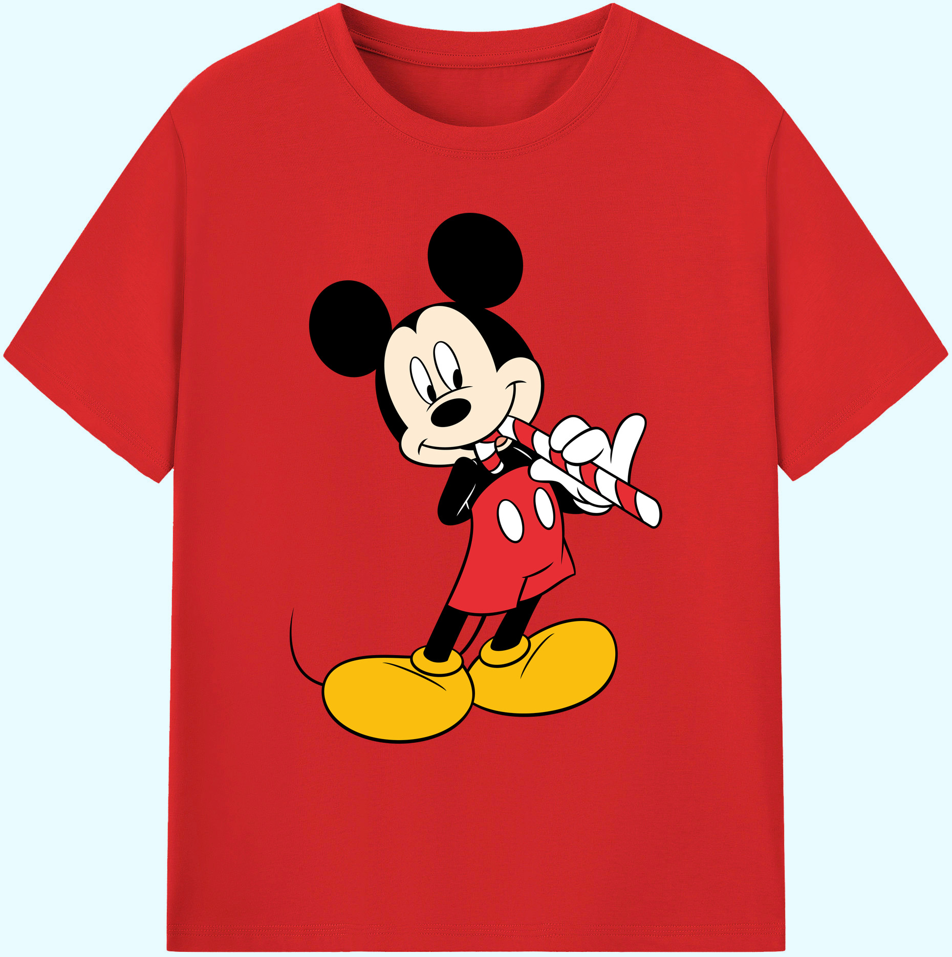 ミッキーマウス Mickey Mouse 綿100％ メンズ半袖Tシャツ｜肌触りやわらか＆通気性