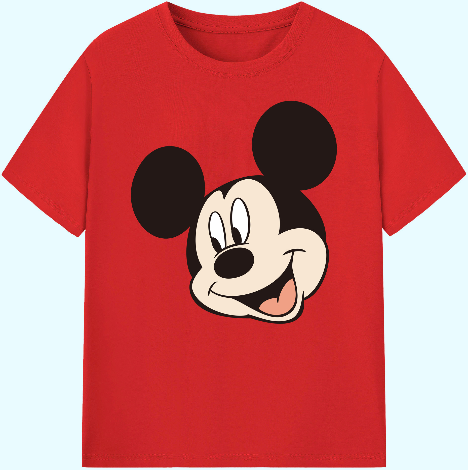 ミッキーマウス Mickey Mouse 綿100％ メンズ半袖Tシャツ｜肌触りやわらか＆通気性
