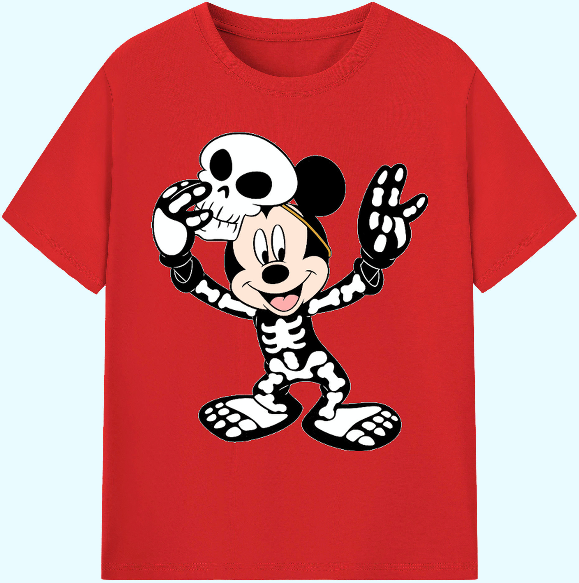 ミッキーマウス Mickey Mouse 綿100％ メンズ半袖Tシャツ｜肌触りやわらか＆通気性