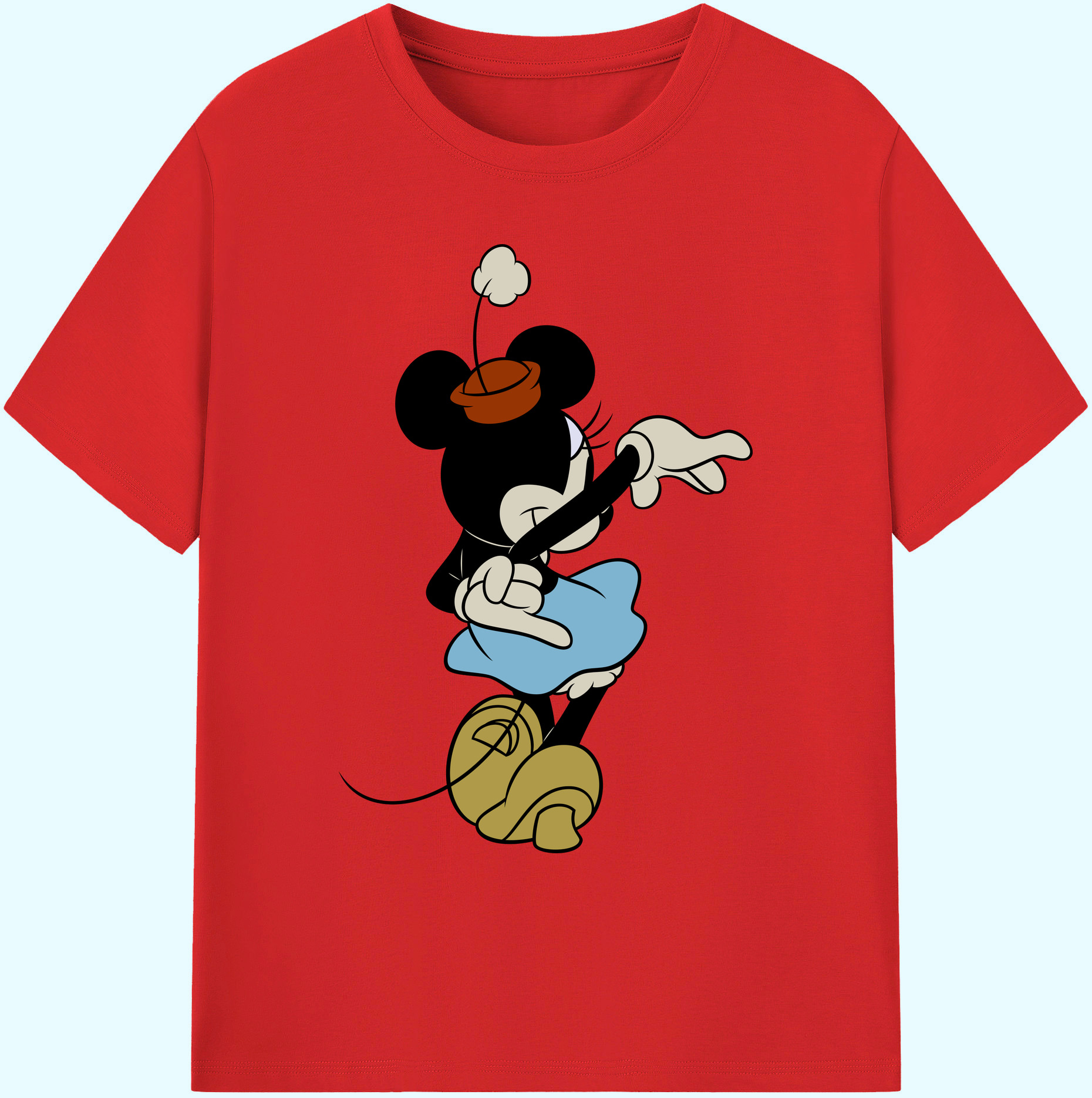ミッキーマウス Mickey Mouse 綿100％ メンズ半袖Tシャツ｜肌触りやわらか＆通気性