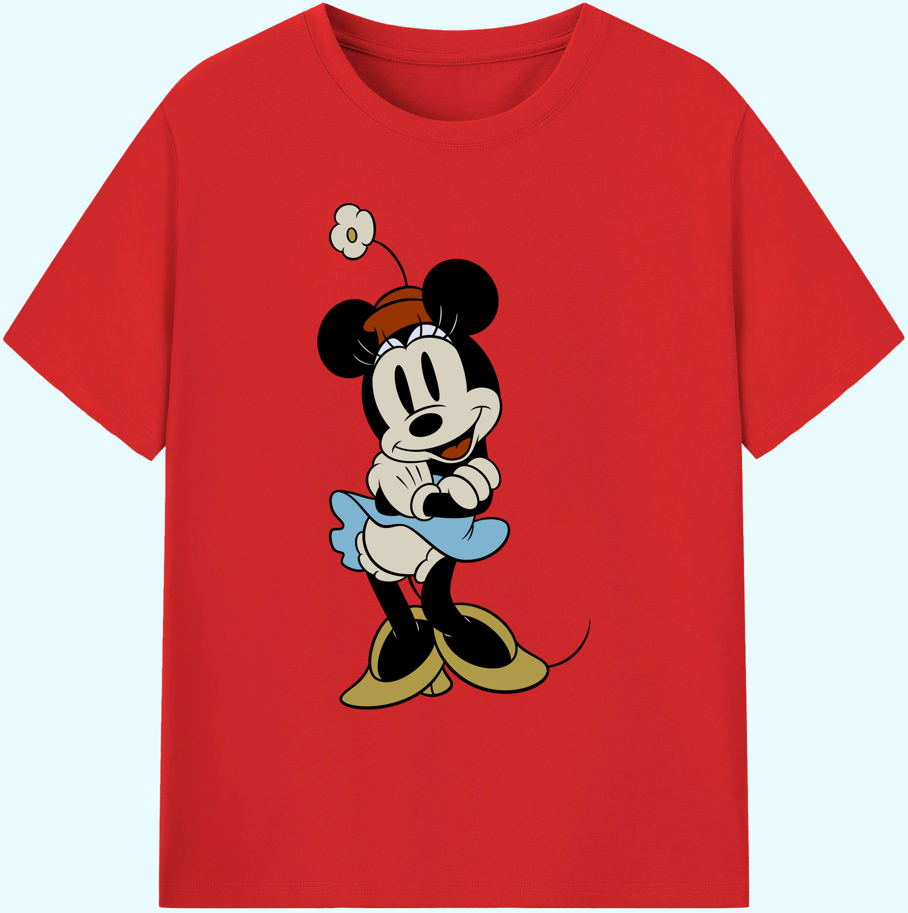 ミッキーマウス Mickey Mouse 綿100％ メンズ半袖Tシャツ｜肌触りやわらか＆通気性