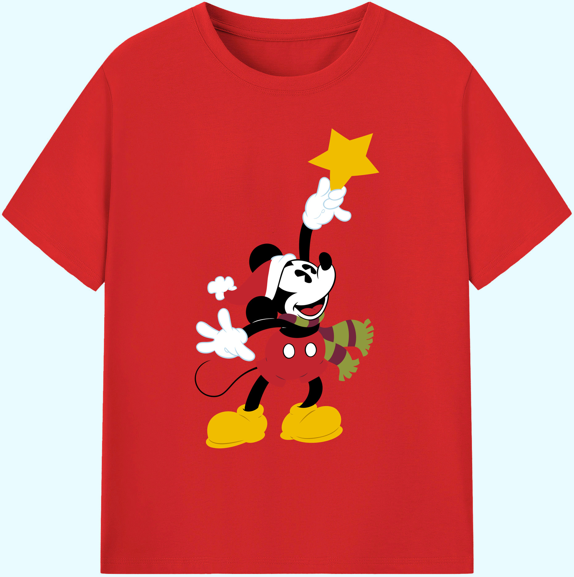 ミッキーマウス Mickey Mouse 綿100％ メンズ半袖Tシャツ｜肌触りやわらか＆通気性