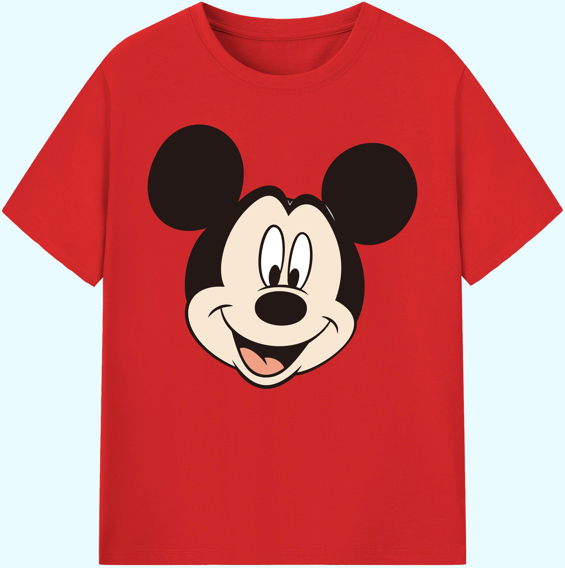 ミッキーマウス Mickey Mouse 綿100％ メンズ半袖Tシャツ｜肌触りやわらか＆通気性