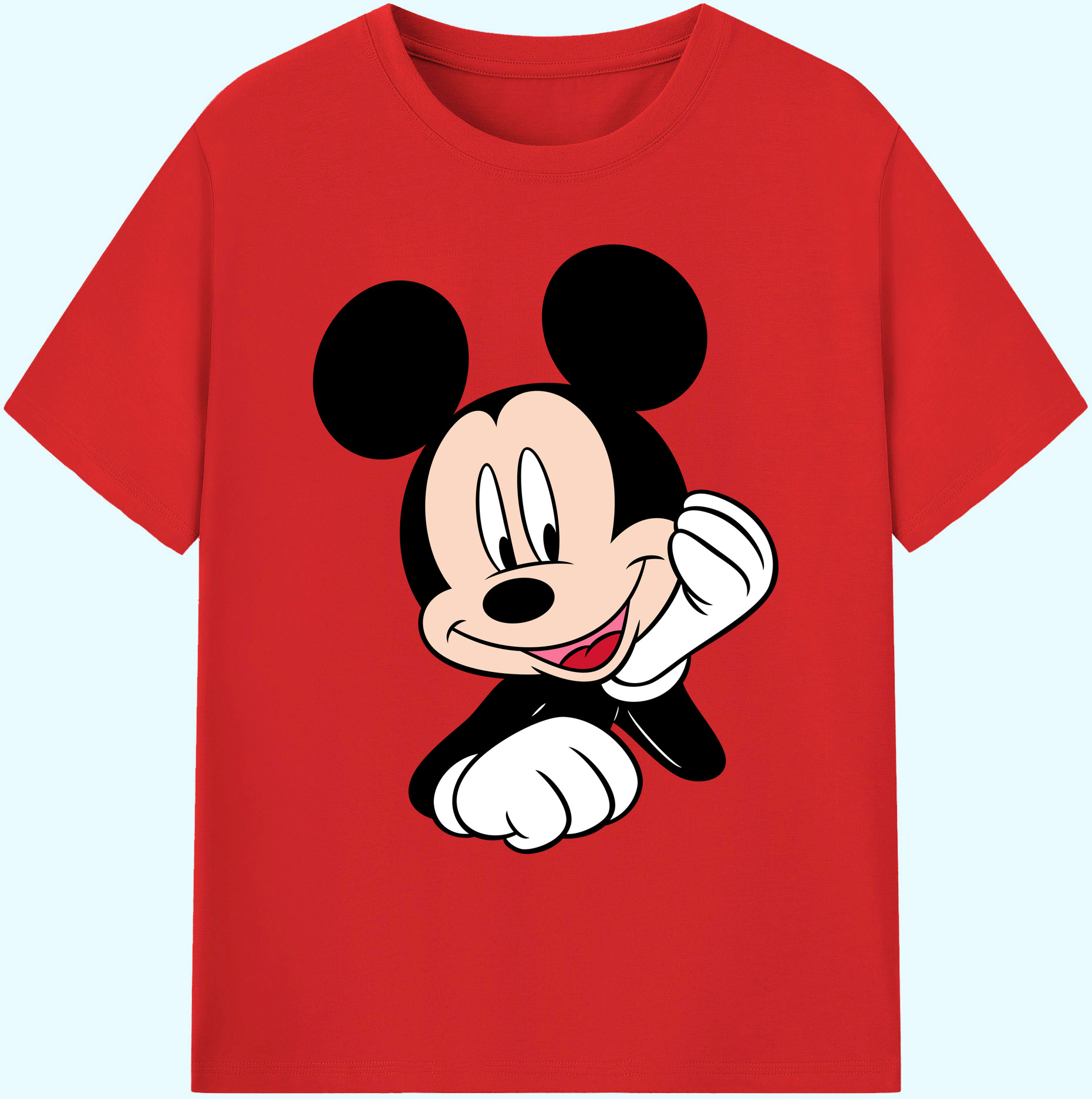 ミッキーマウス Mickey Mouse 綿100％ メンズ半袖Tシャツ｜肌触りやわらか＆通気性