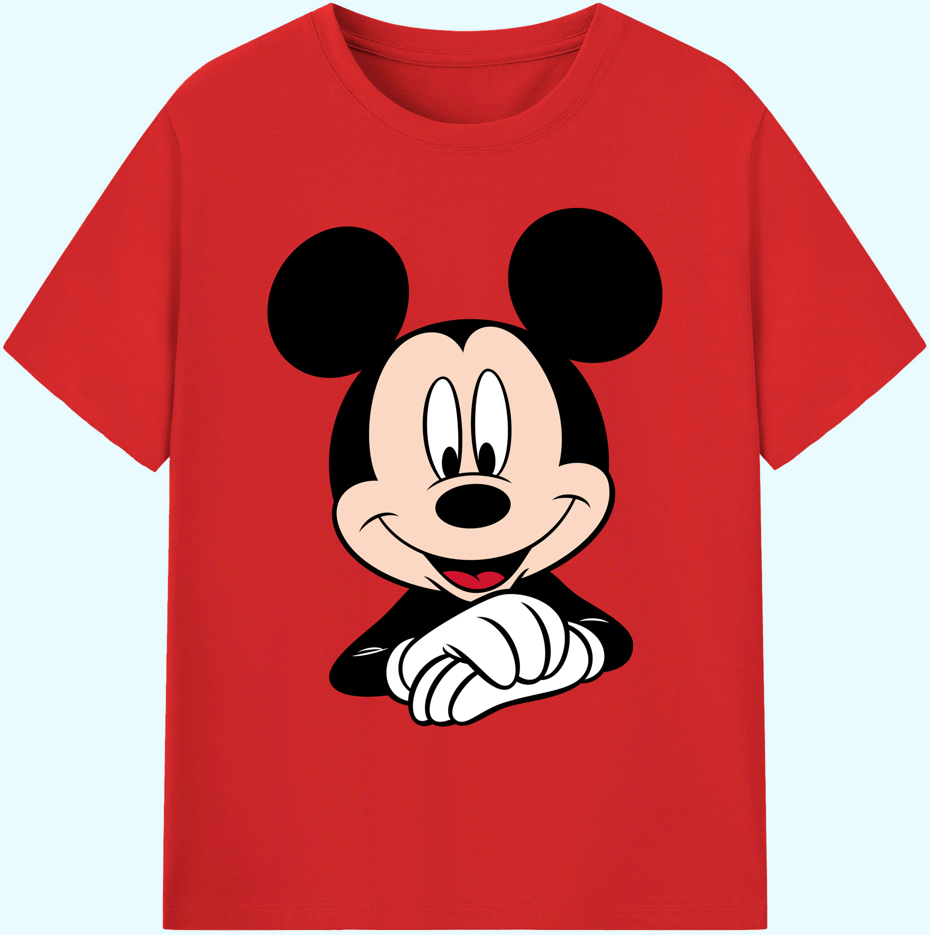 ミッキーマウス Mickey Mouse 綿100％ メンズ半袖Tシャツ｜肌触りやわらか＆通気性