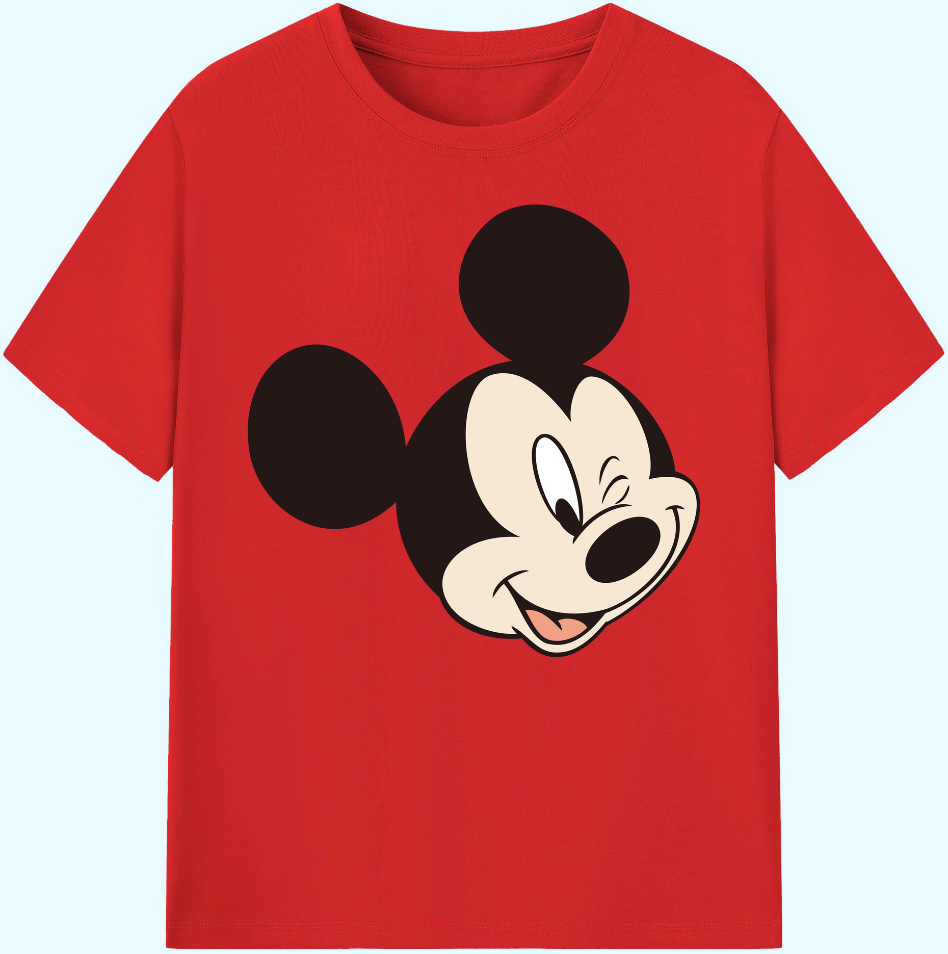 ミッキーマウス Mickey Mouse 綿100％ メンズ半袖Tシャツ｜肌触りやわらか＆通気性