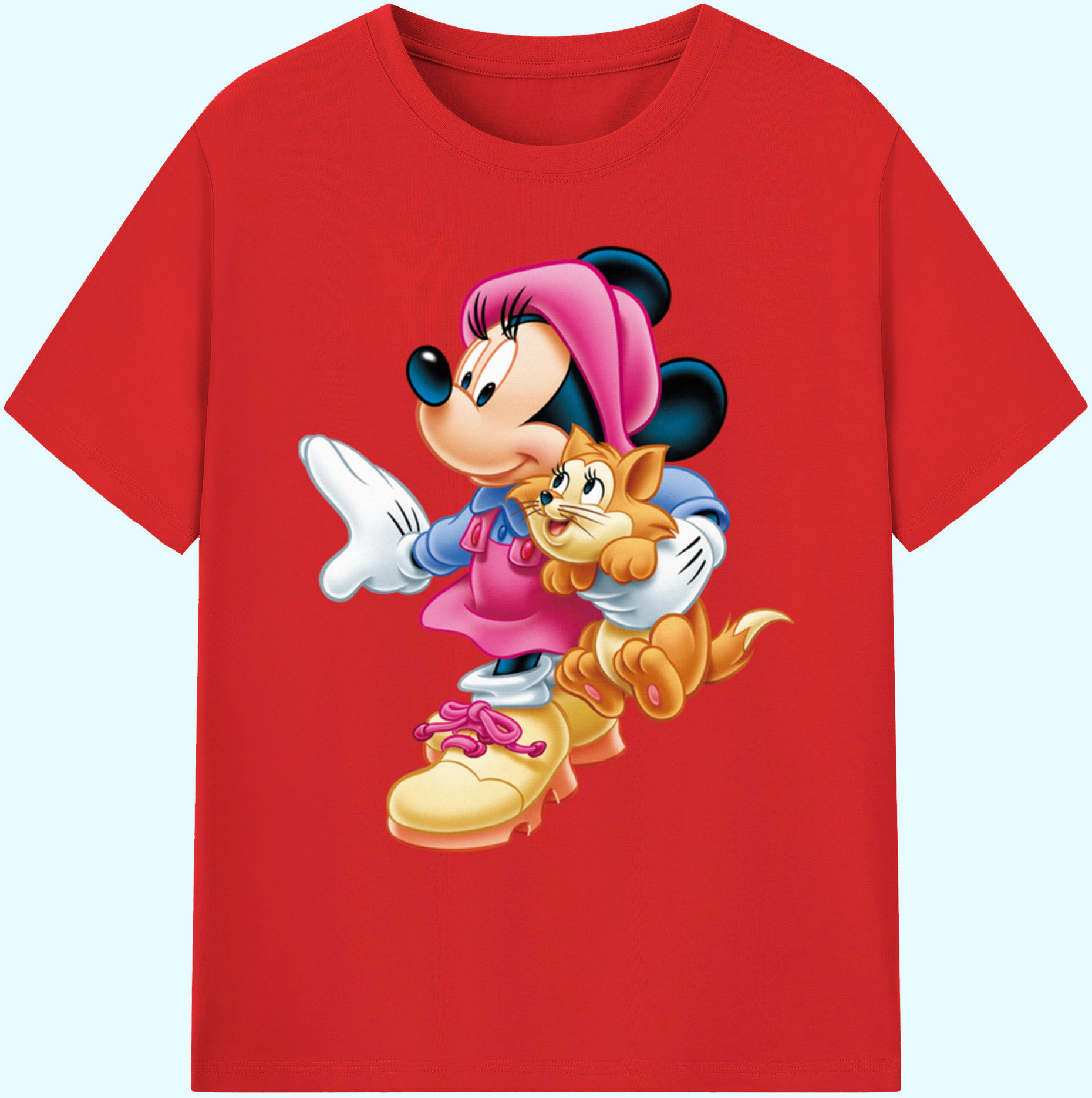 ミッキーマウス Mickey Mouse 綿100％ メンズ半袖Tシャツ｜肌触りやわらか＆通気性