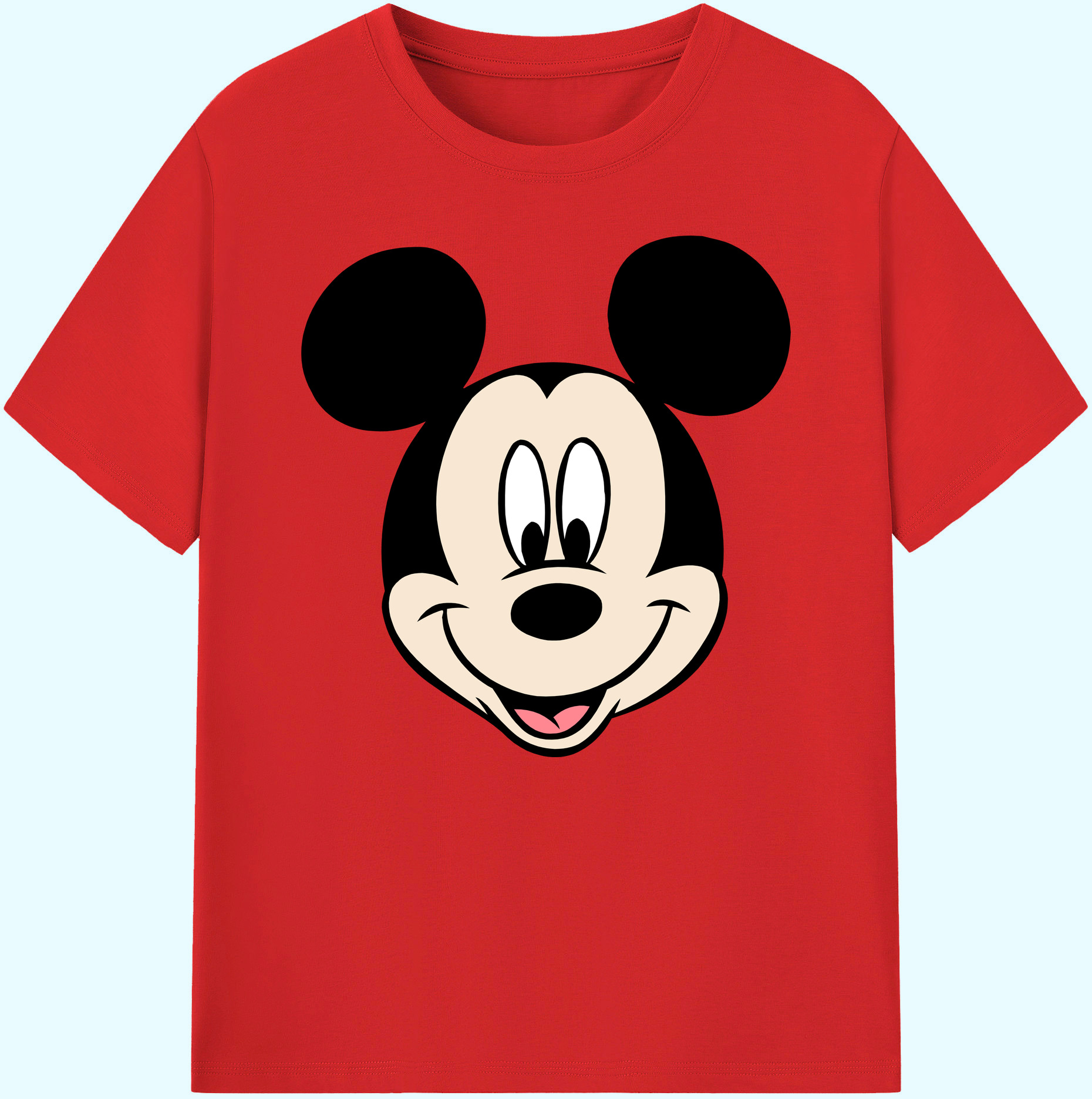 ミッキーマウス Mickey Mouse 綿100％ メンズ半袖Tシャツ｜肌触りやわらか＆通気性