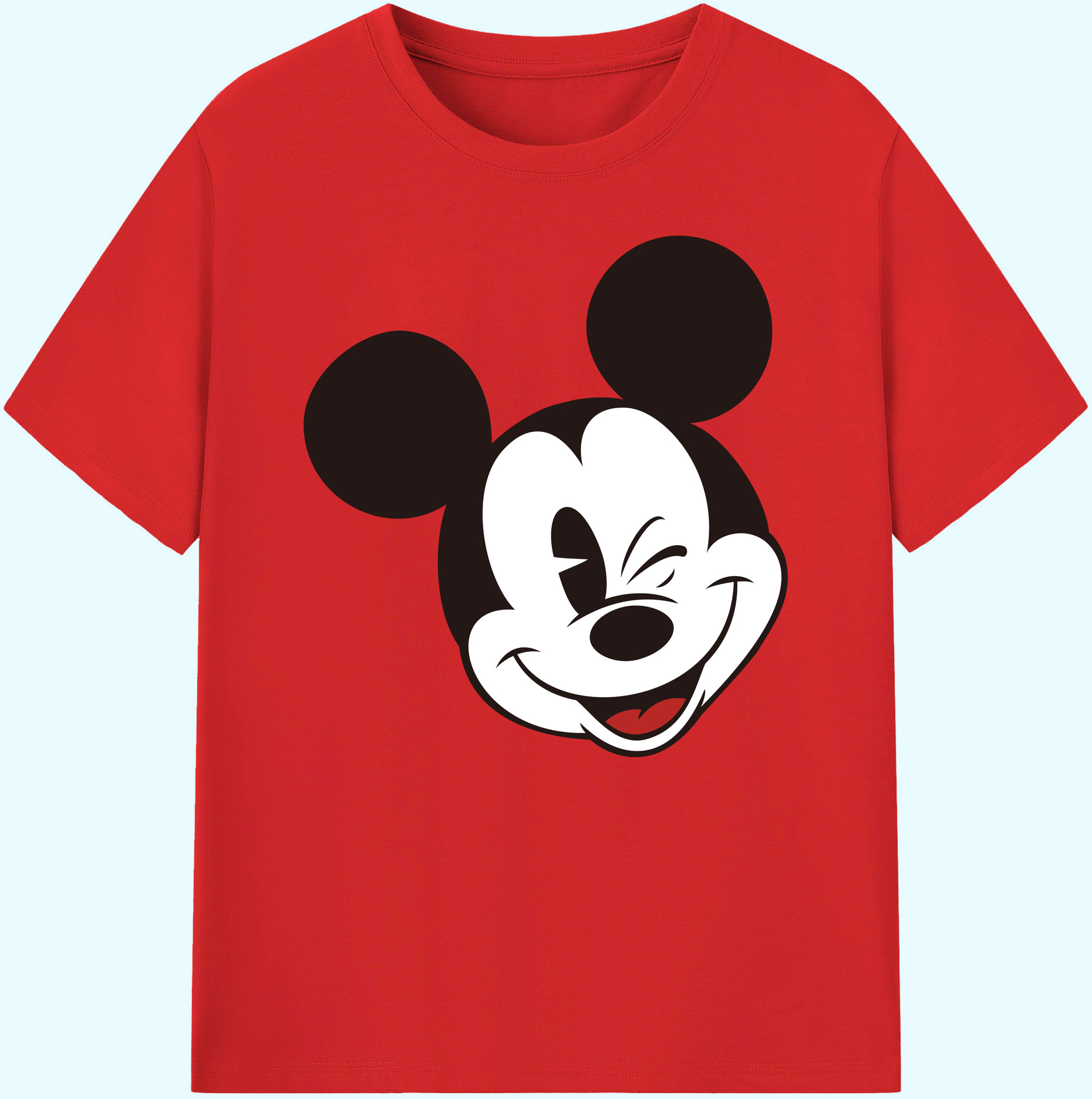 ミッキーマウス Mickey Mouse 綿100％ メンズ半袖Tシャツ｜肌触りやわらか＆通気性