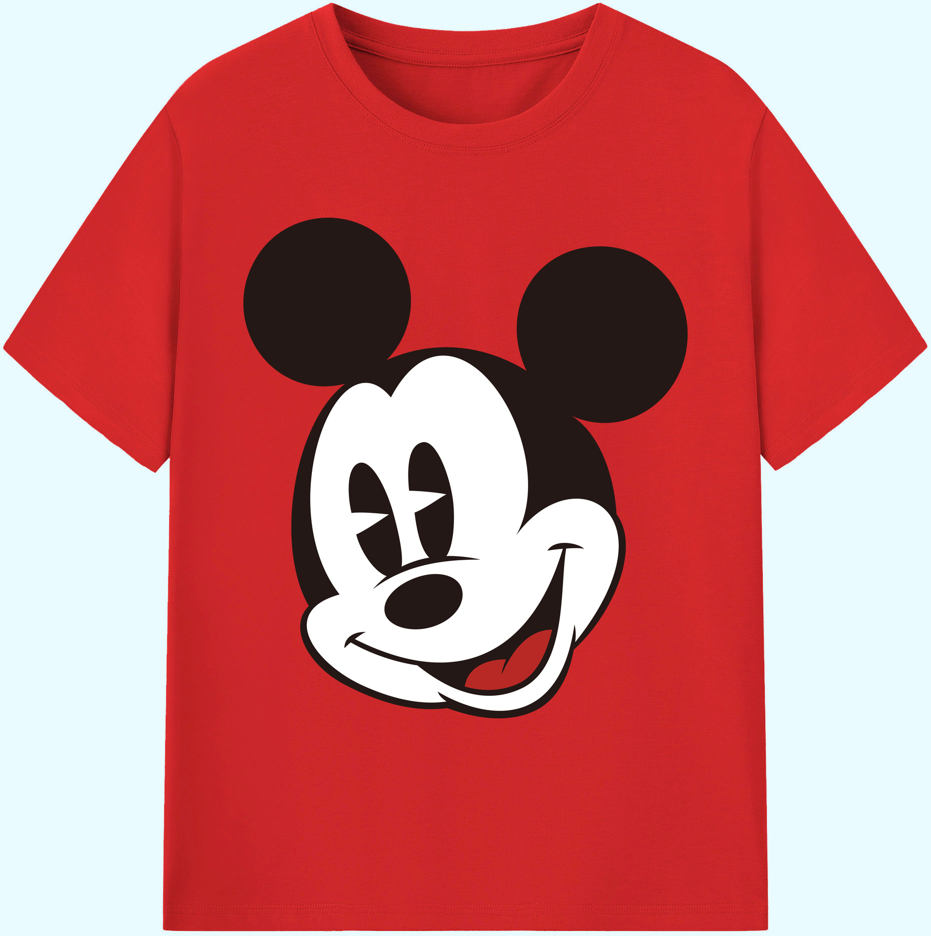 ミッキーマウス Mickey Mouse 綿100％ メンズ半袖Tシャツ｜肌触りやわらか＆通気性