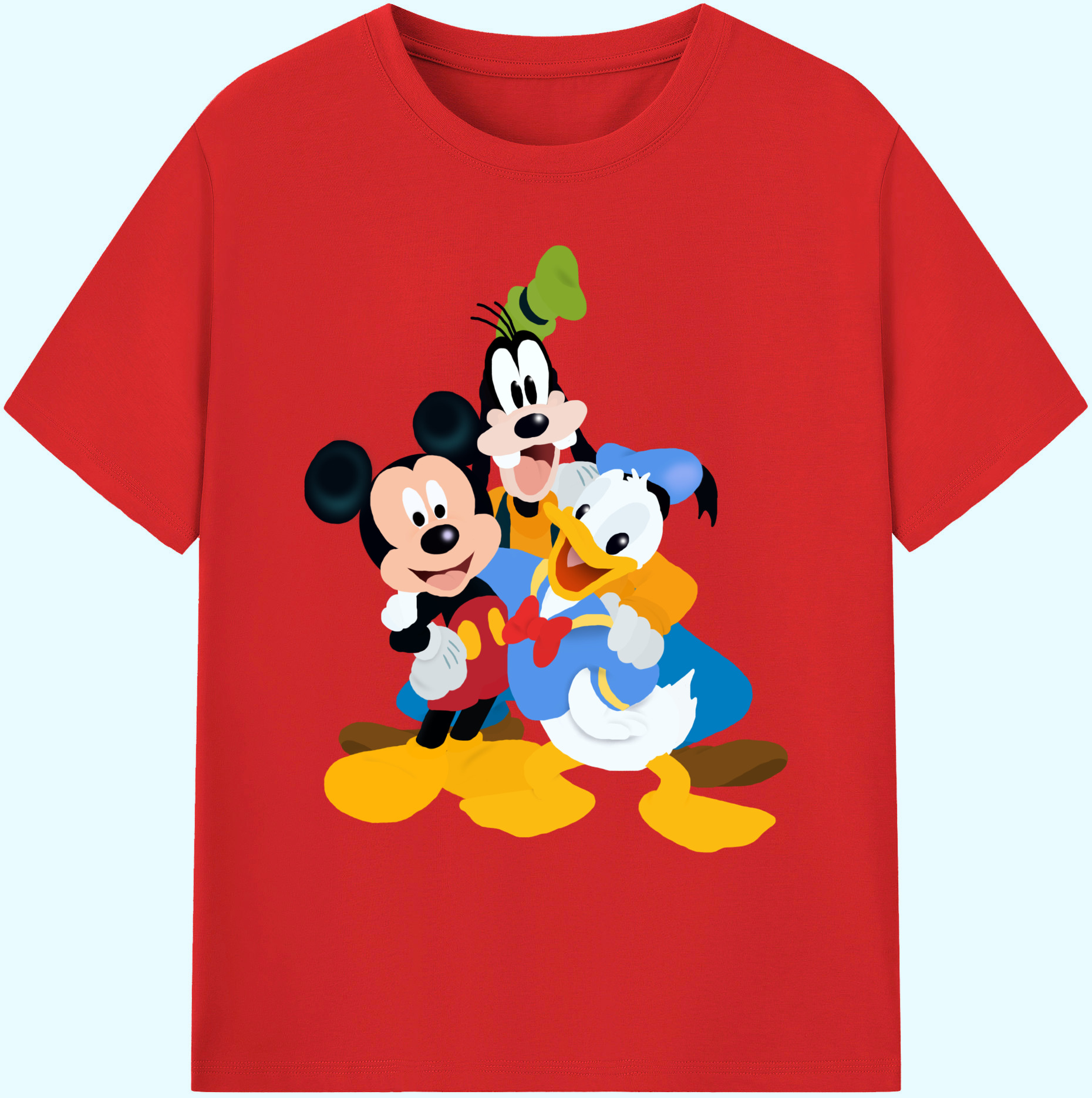 ミッキーマウス Mickey Mouse 綿100％ メンズ半袖Tシャツ｜肌触りやわらか＆通気性