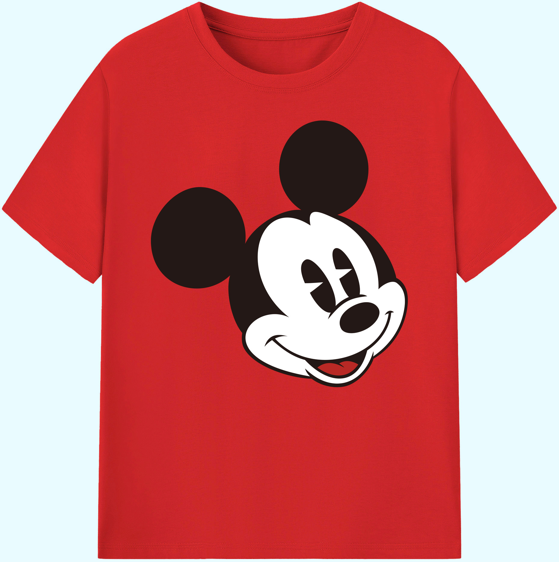 ミッキーマウス Mickey Mouse 綿100％ メンズ半袖Tシャツ｜肌触りやわらか＆通気性