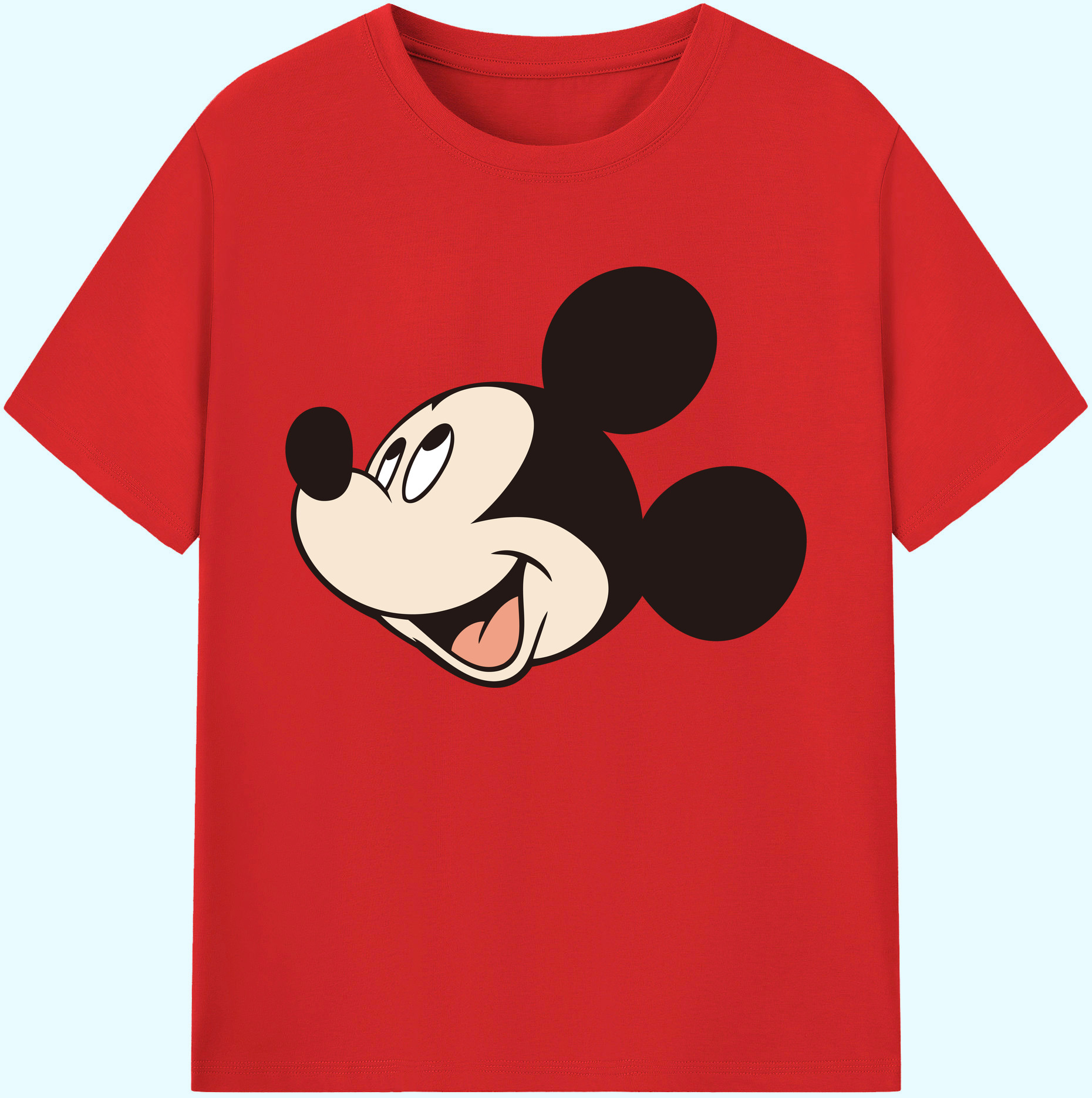 ミッキーマウス Mickey Mouse 綿100％ メンズ半袖Tシャツ｜肌触りやわらか＆通気性