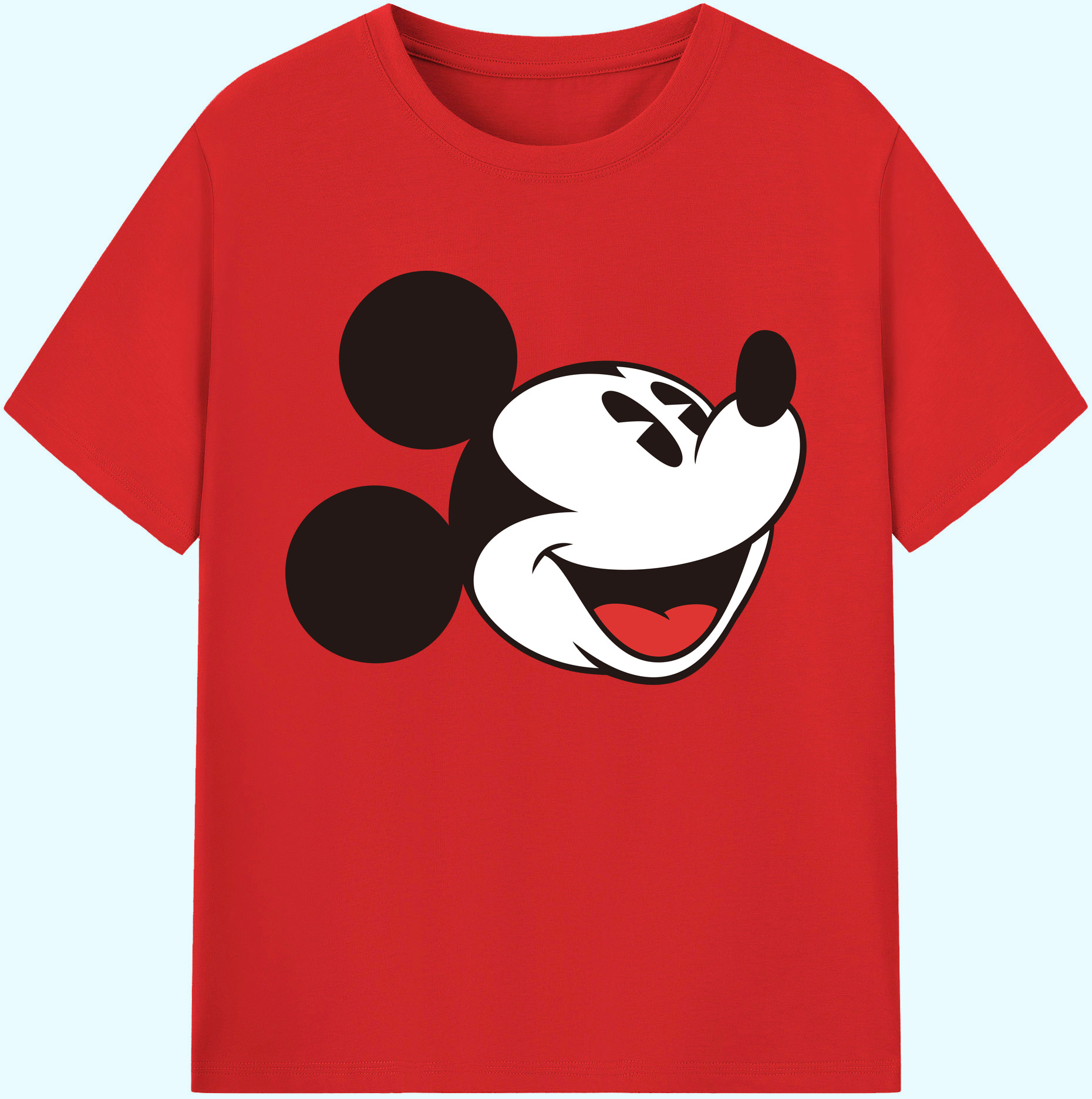 ミッキーマウス Mickey Mouse 綿100％ メンズ半袖Tシャツ｜肌触りやわらか＆通気性