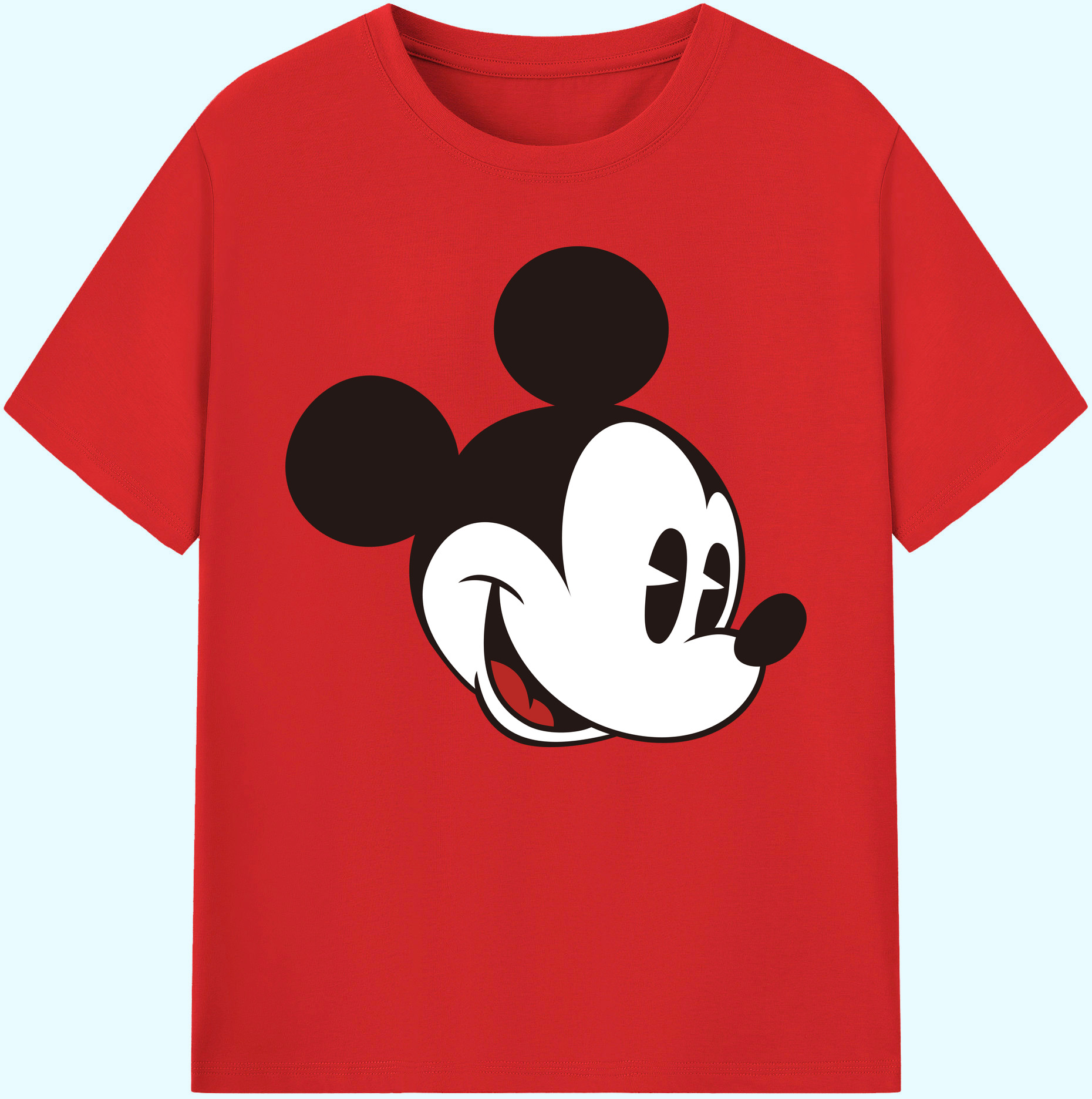 ミッキーマウス Mickey Mouse 綿100％ メンズ半袖Tシャツ｜肌触りやわらか＆通気性