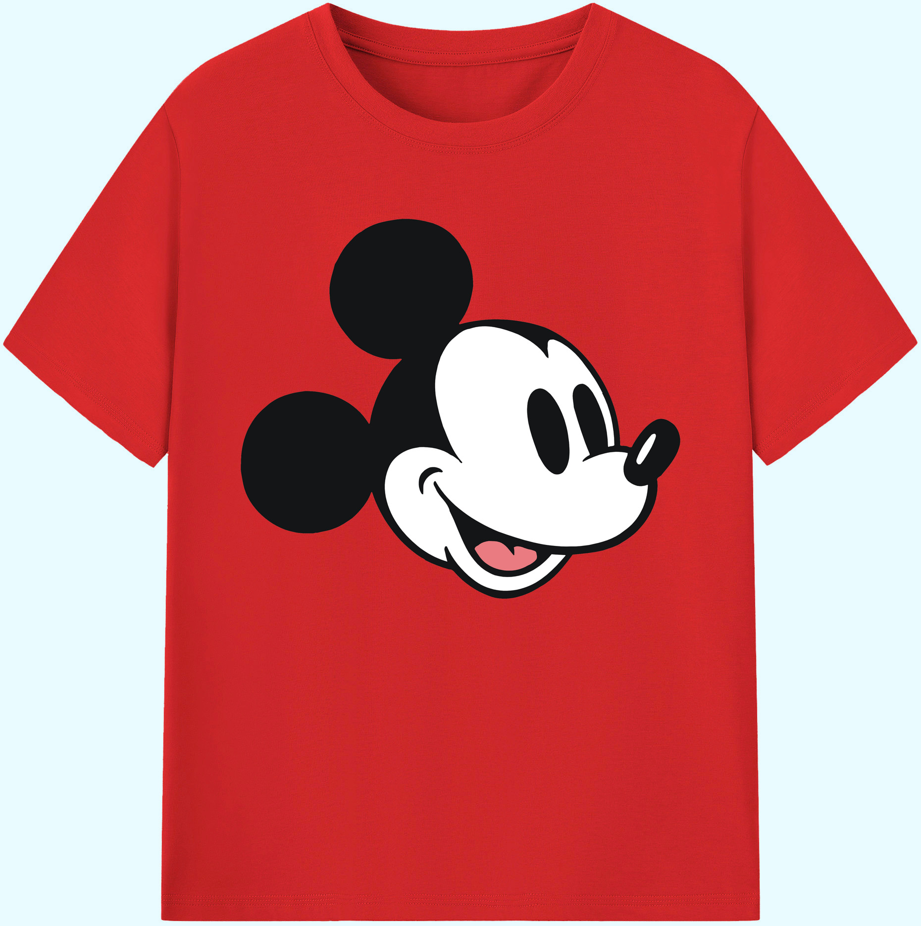 ミッキーマウス Mickey Mouse 綿100％ メンズ半袖Tシャツ｜肌触りやわらか＆通気性